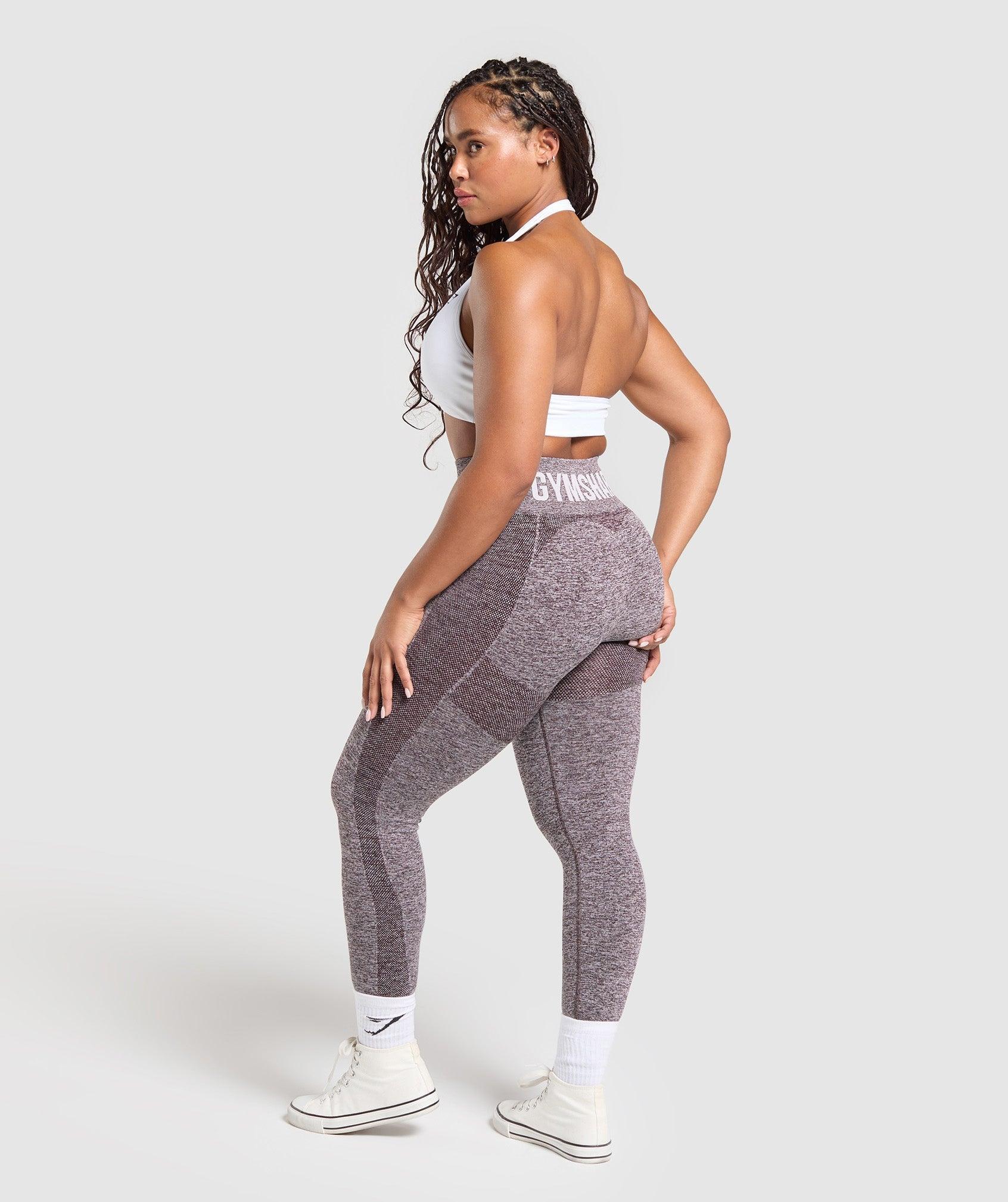 Gymshark Flex High Waisted Leggings - Plum Brown/White Marl Female Product Image