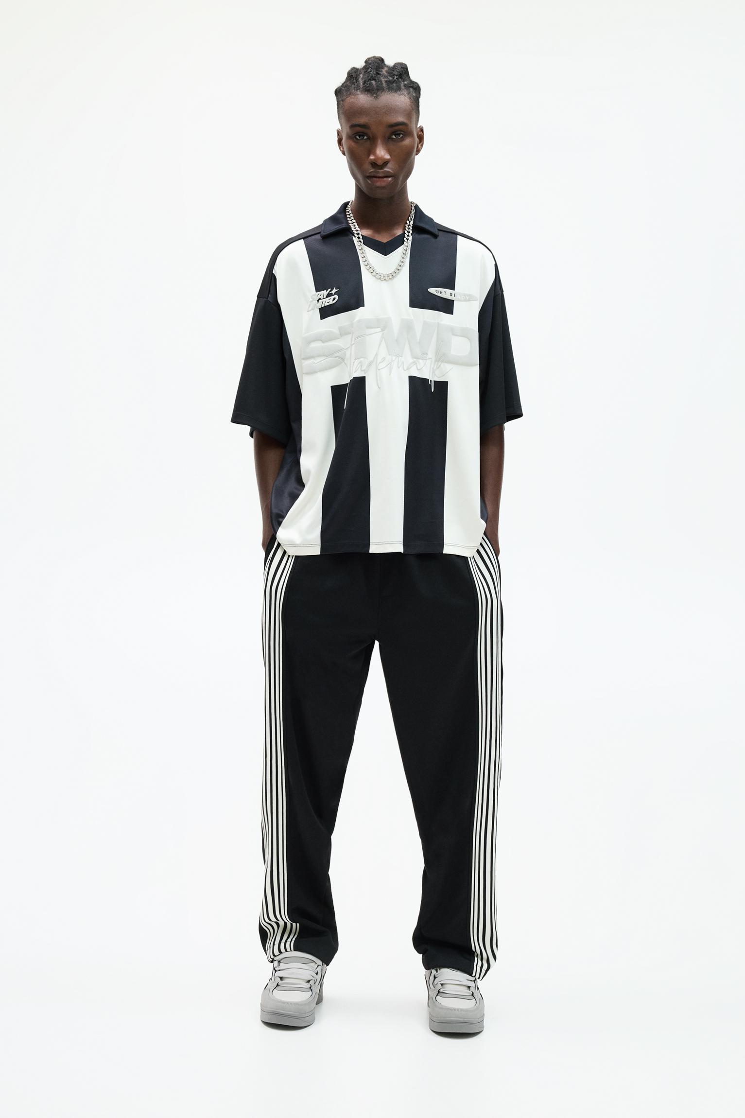 Striped STWD soccer T-shirt Product Image