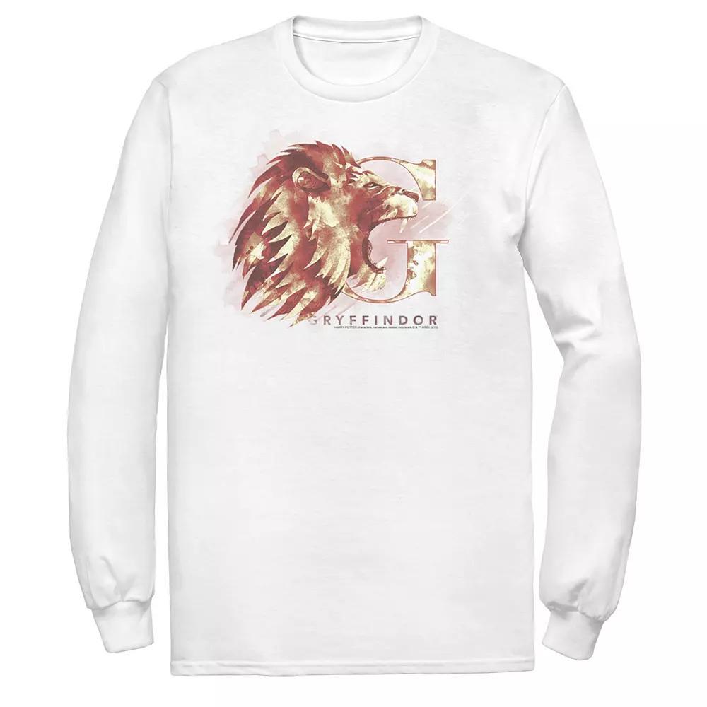 Men's Harry Potter Gryffindor House Watercolor Long Sleeve Tee,  Product Image