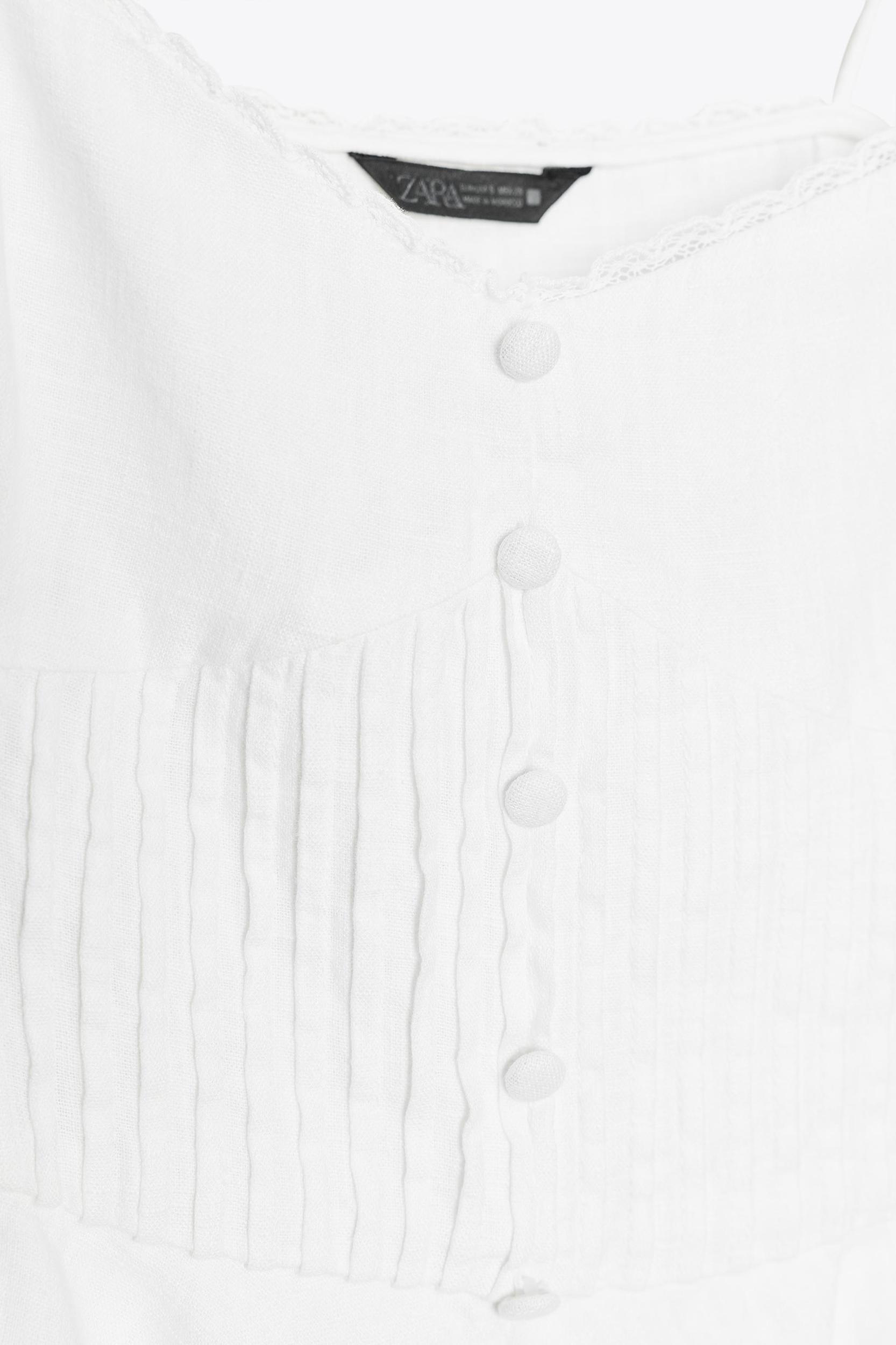 ROMANTIC PINTUCK LINEN TOP Product Image