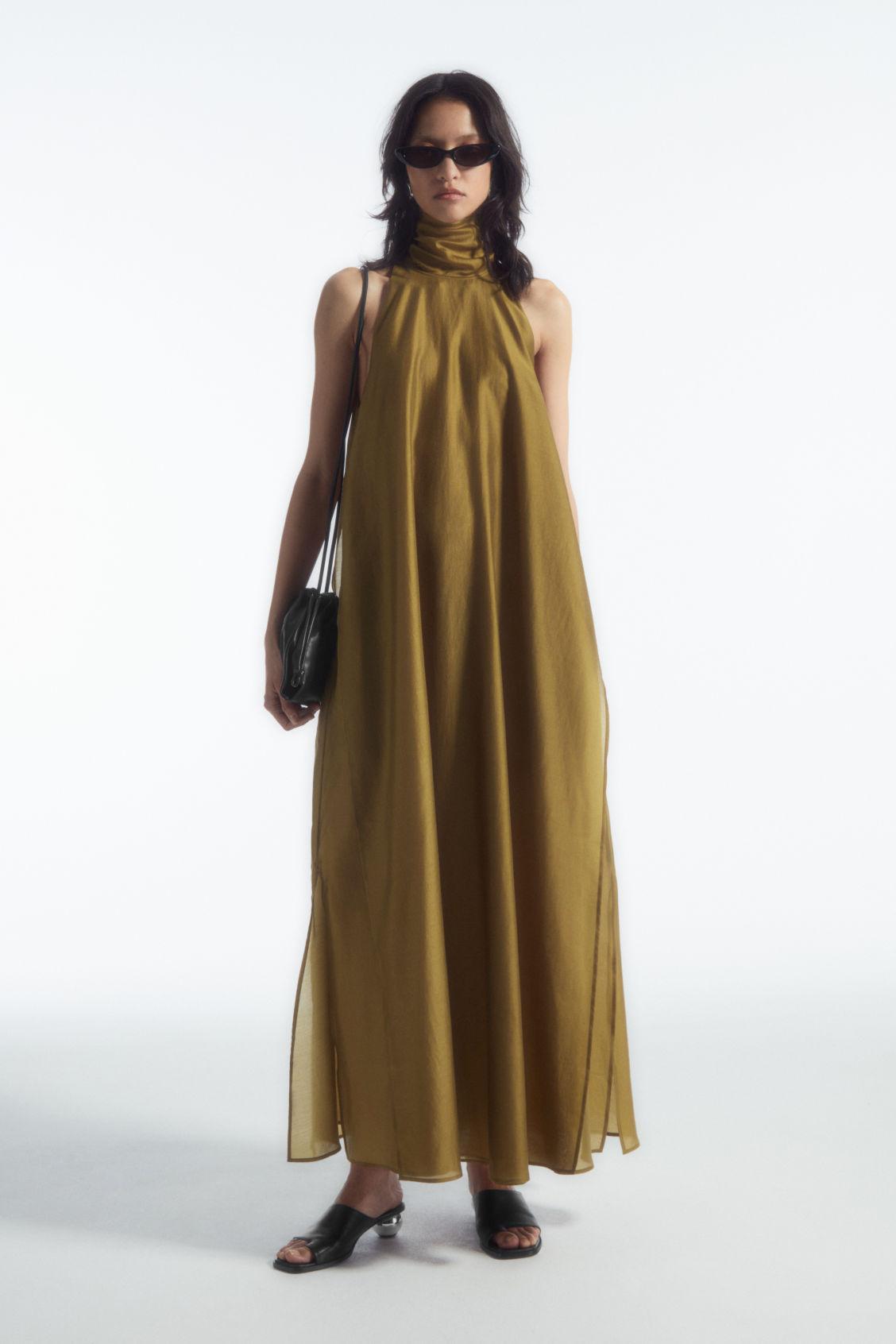 HALTERNECK A-LINE MAXI DRESS Product Image