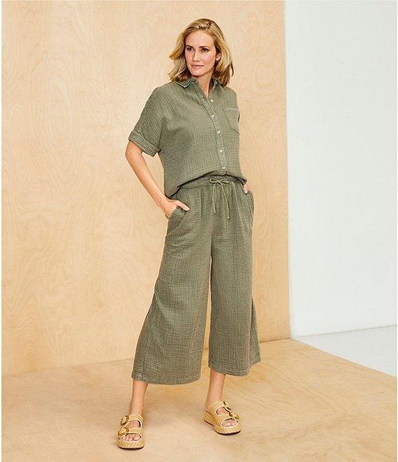 Westbound Woven Short Sleeve Button Front Top Product Image