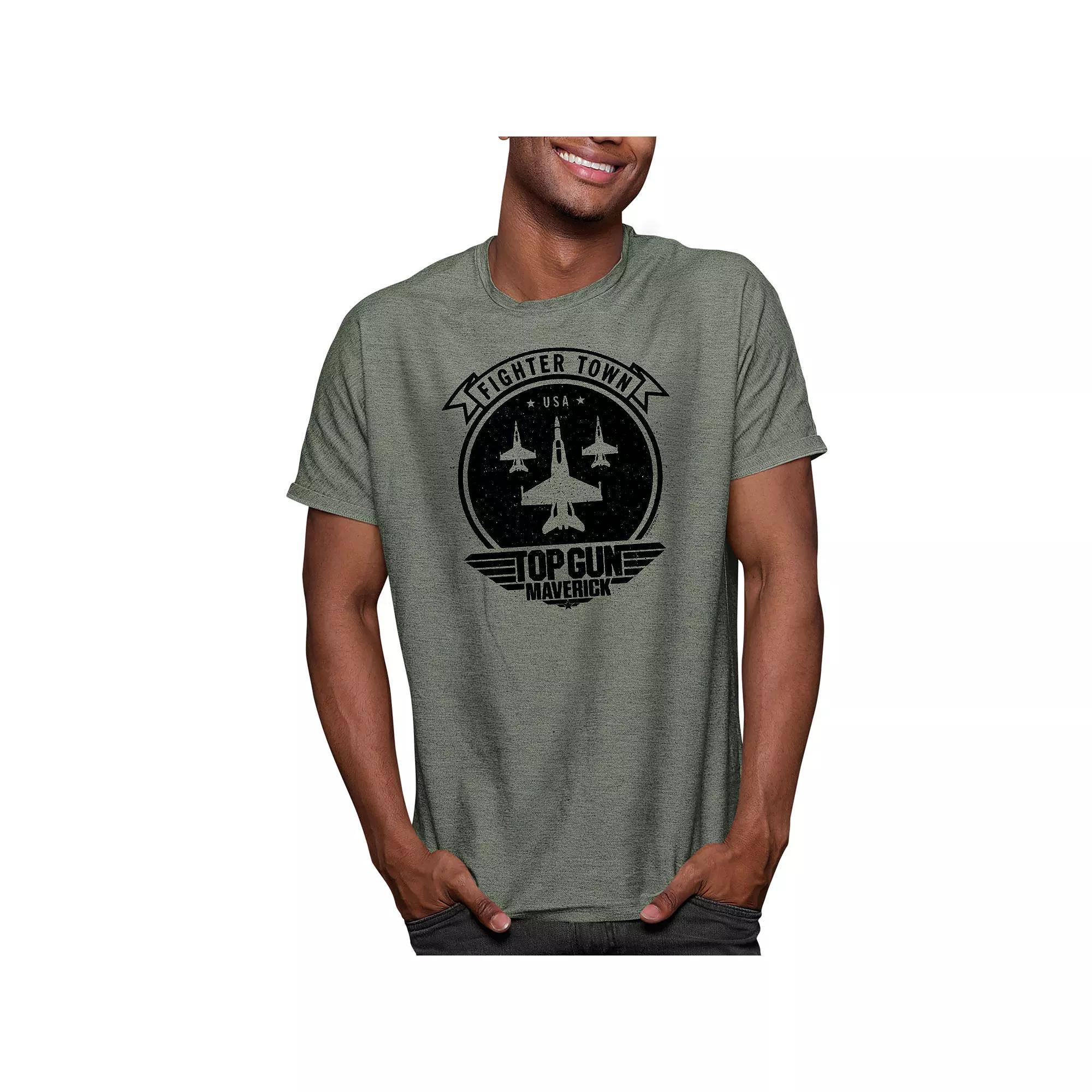 Men's Top Gun Maverick Fighter Town Tee, Size: XL, Green Product Image