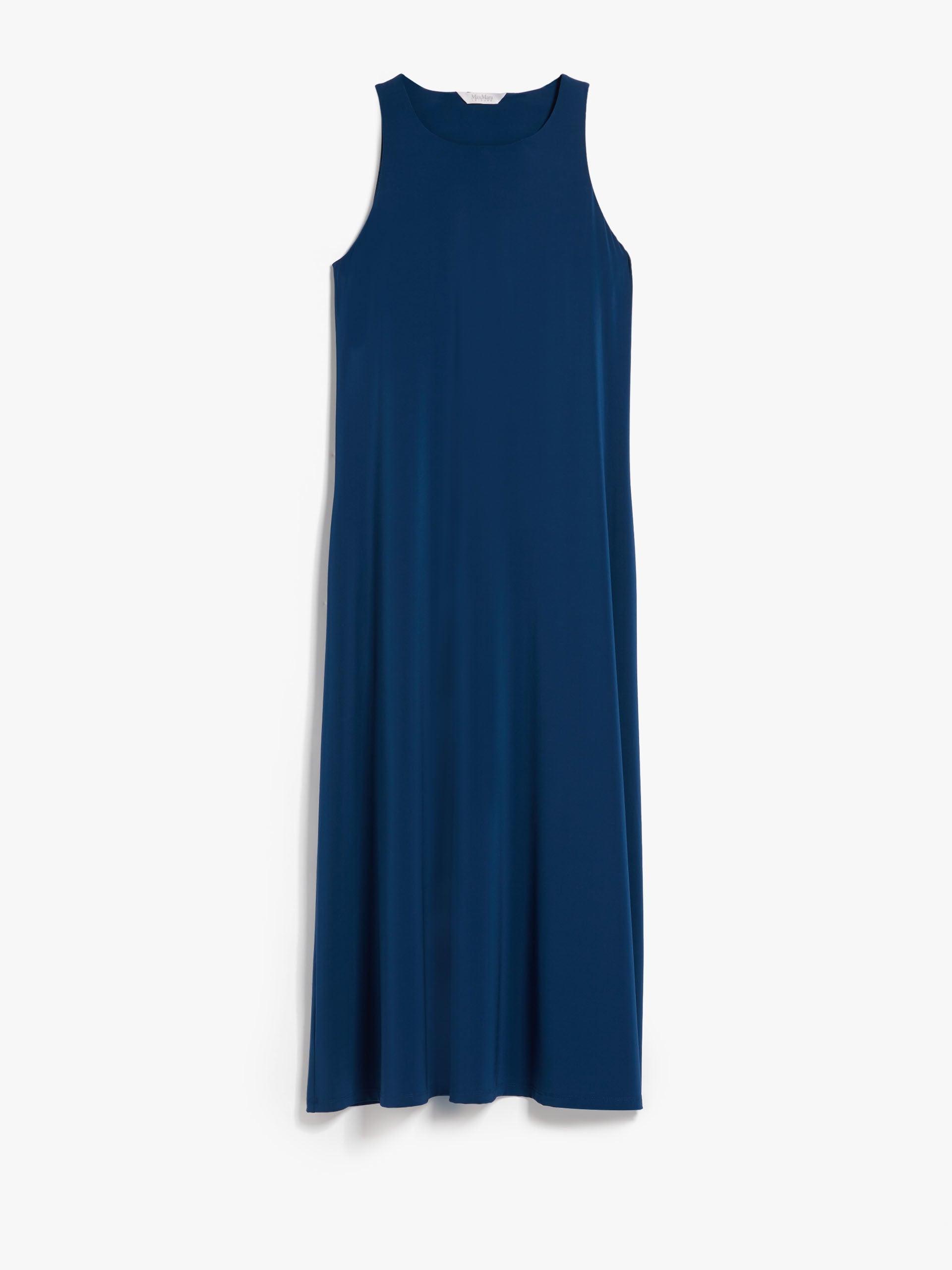 Max Mara Supremo Stretch Jersey A-line Dress in China Blue Product Image