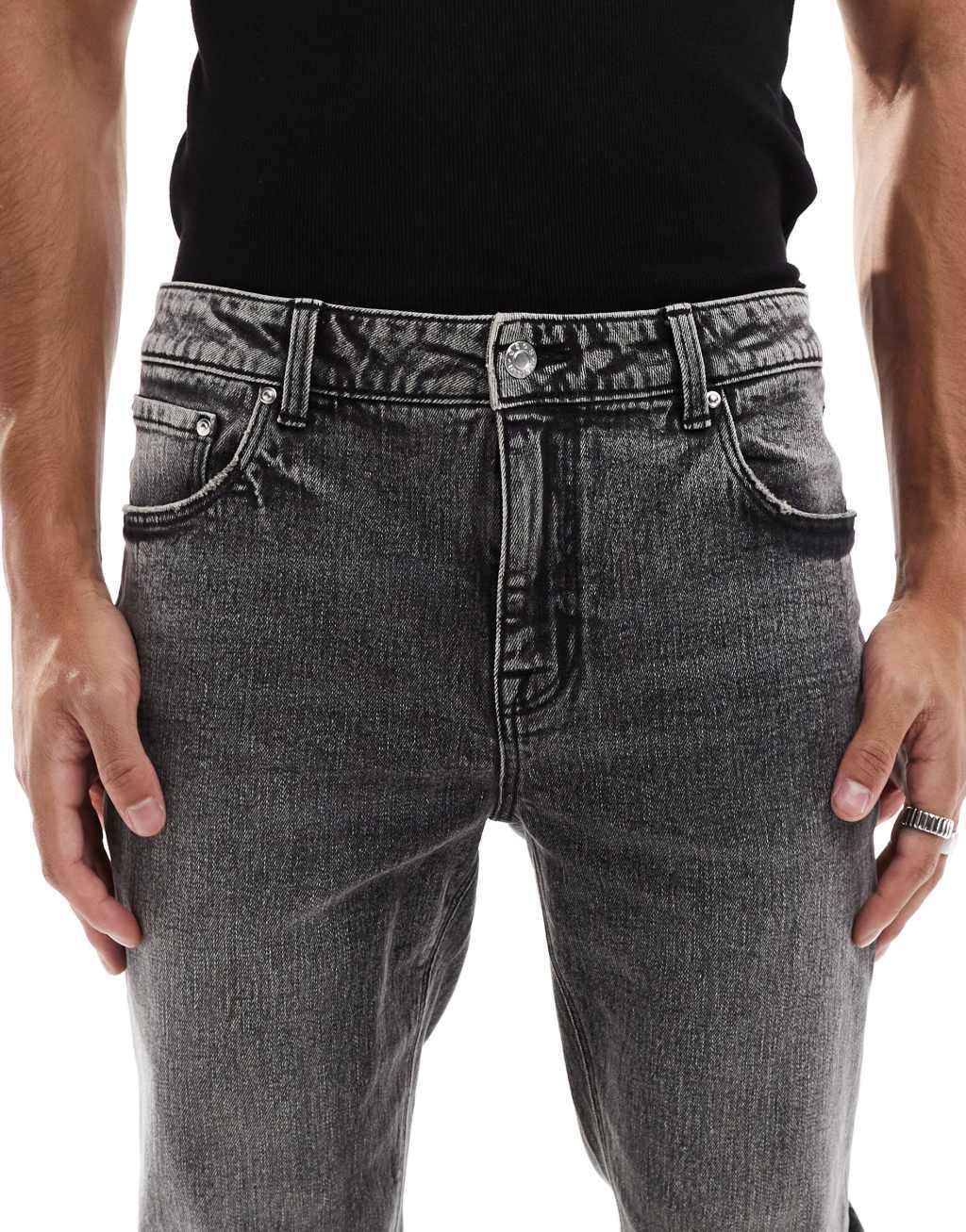 ASOS DESIGN skinny jeans in washed gray Product Image