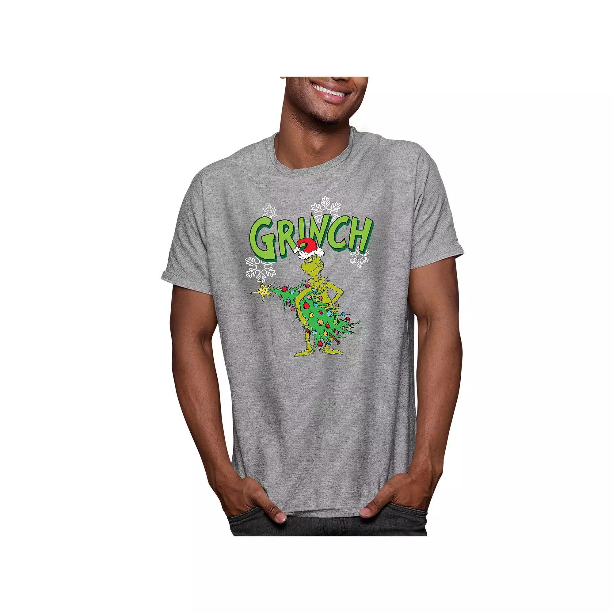 Men's Dr. Seuss The Grinch Tee, Size: XL, Athletic Grey Product Image