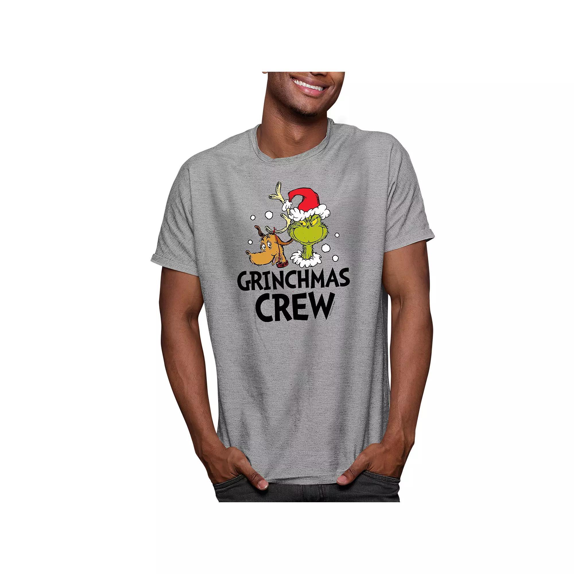 Men's Dr. Seuss Grinchmas Crew Tee, Size: XXL, Gray Product Image