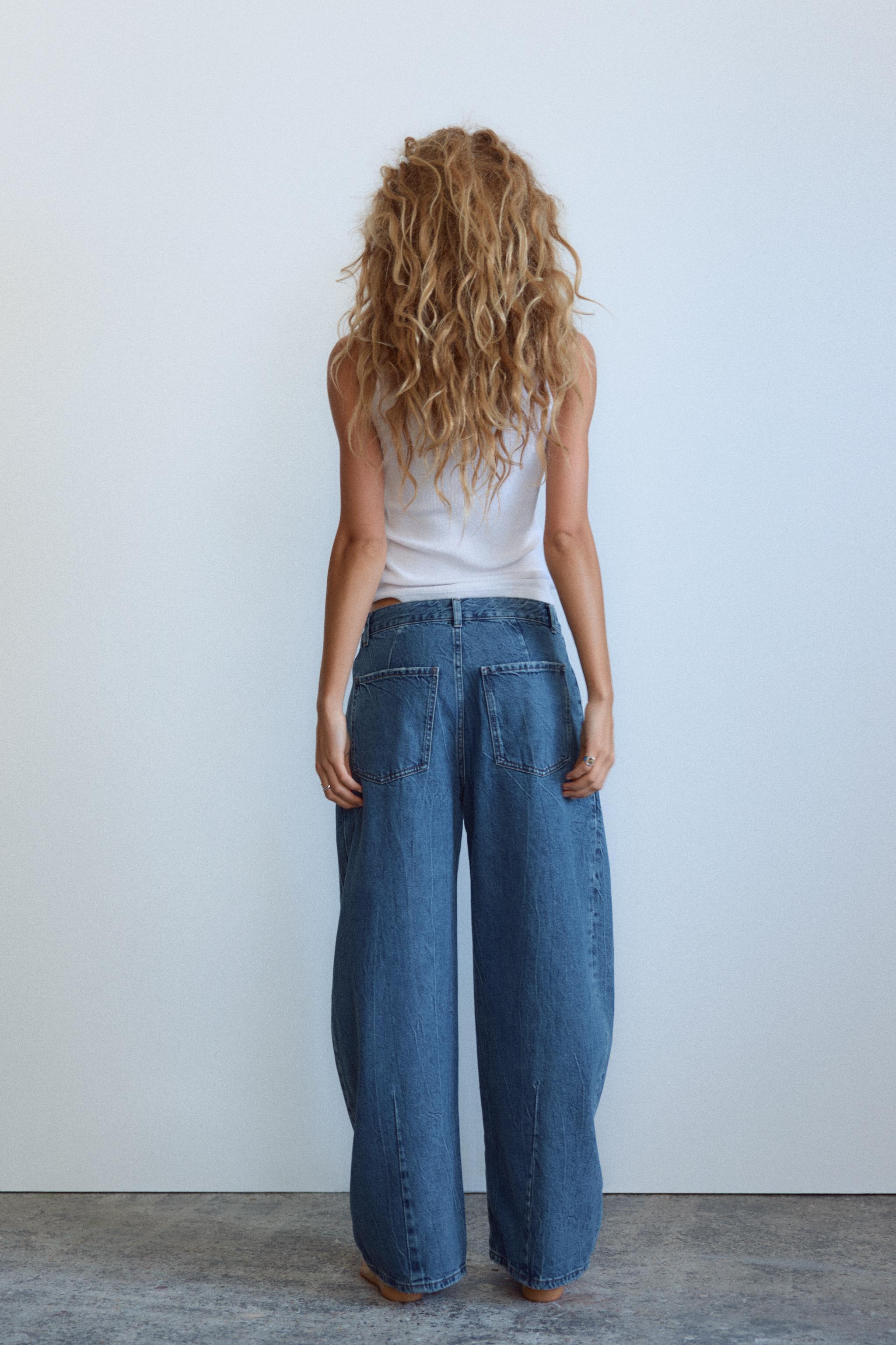 TRF LOW-RISE PLEATED JEANS Product Image