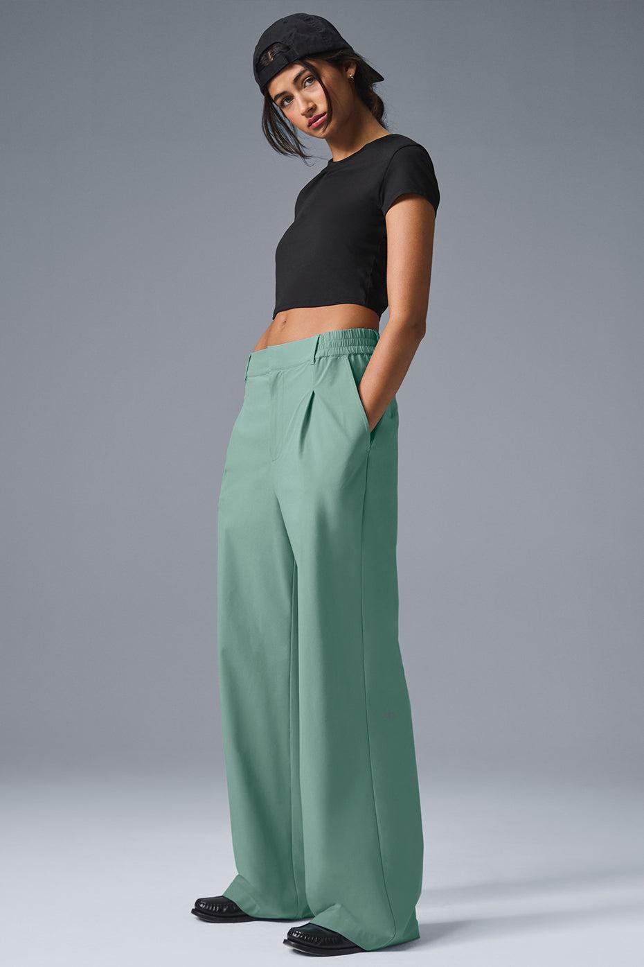 High-Waist Pursuit Trouser (Regular) - Botanical Green Product Image