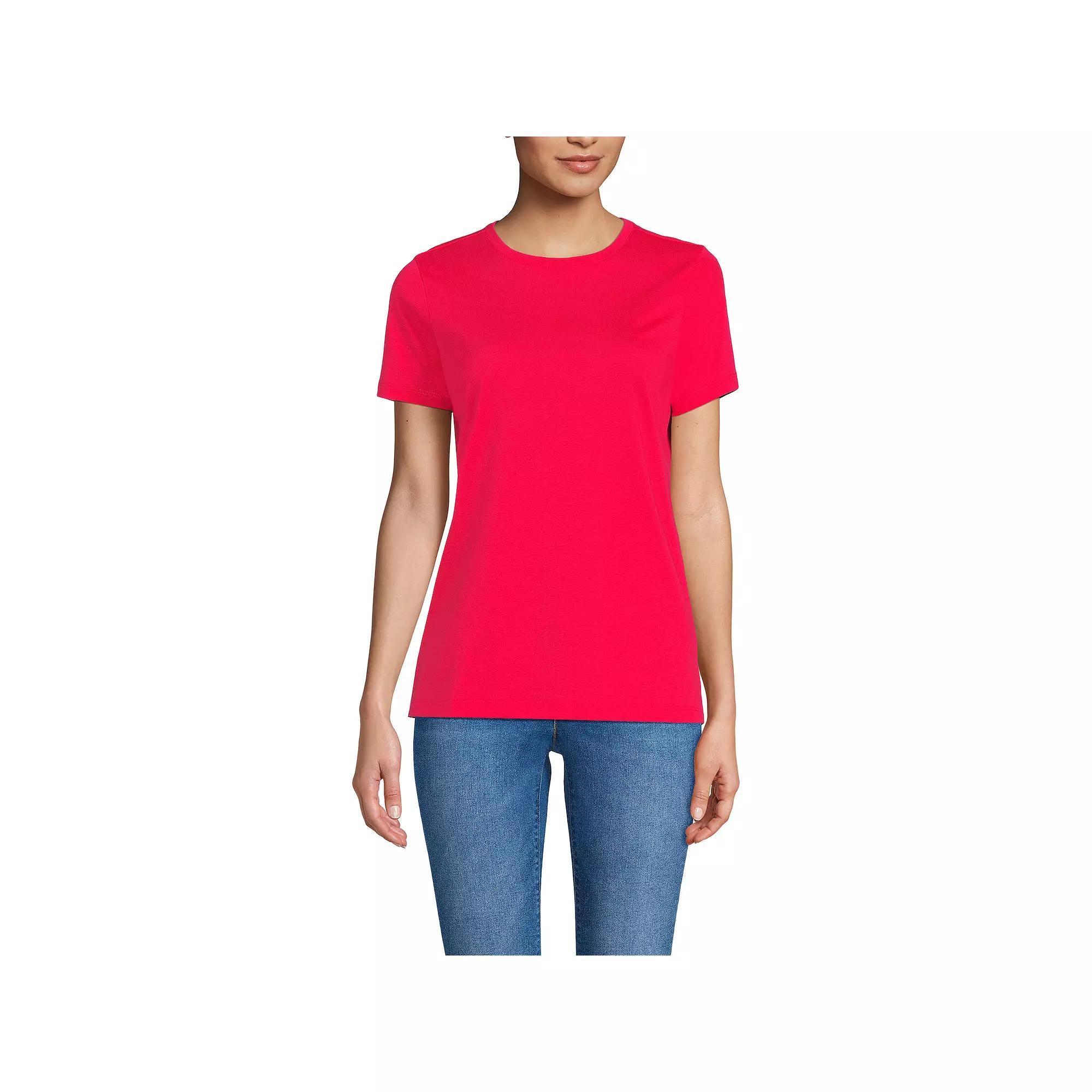 Women's Lands' End Relaxed-Fit Supima Cotton Crewneck Tee,  Product Image