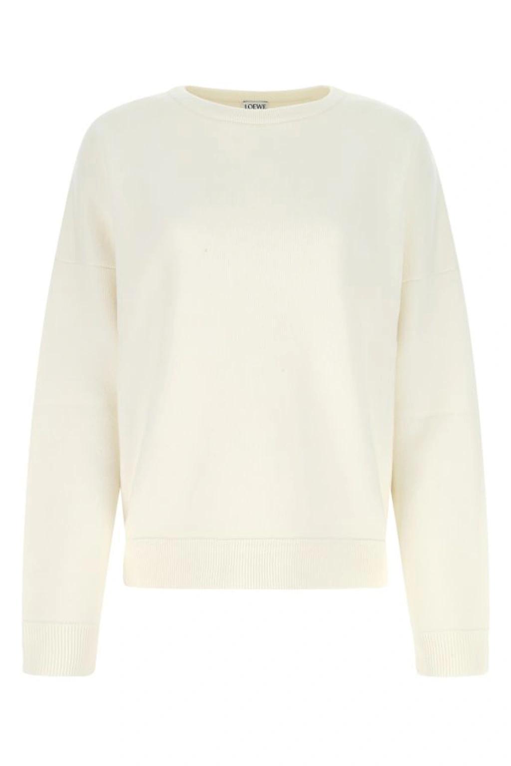 LOEWE Man Sweater Off White Size Xs Cashmere, Polyamide Product Image