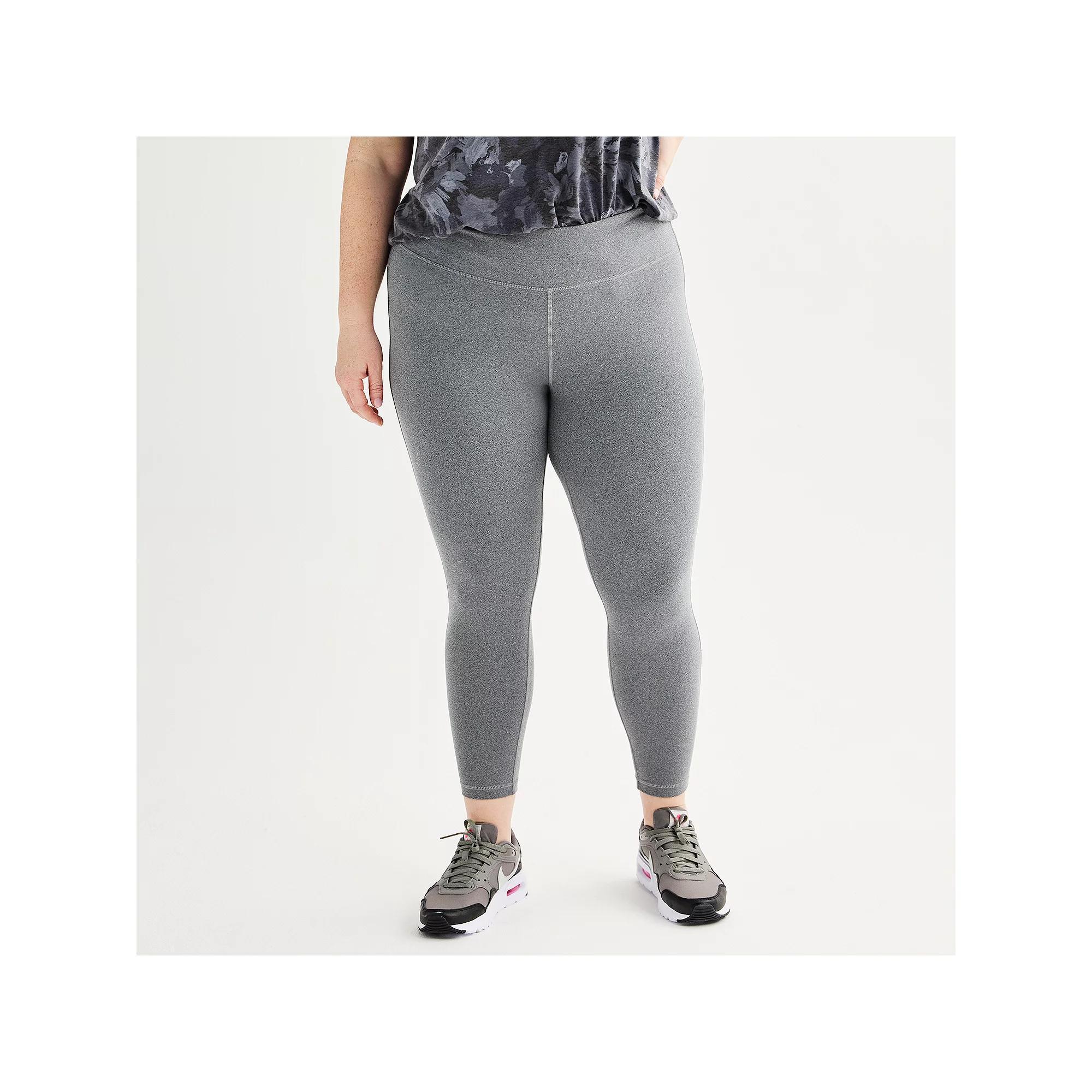 Plus Size Tek Gear® Essential Soft 7/8 Leggings, Women's, Size: 3XL, Grey Product Image