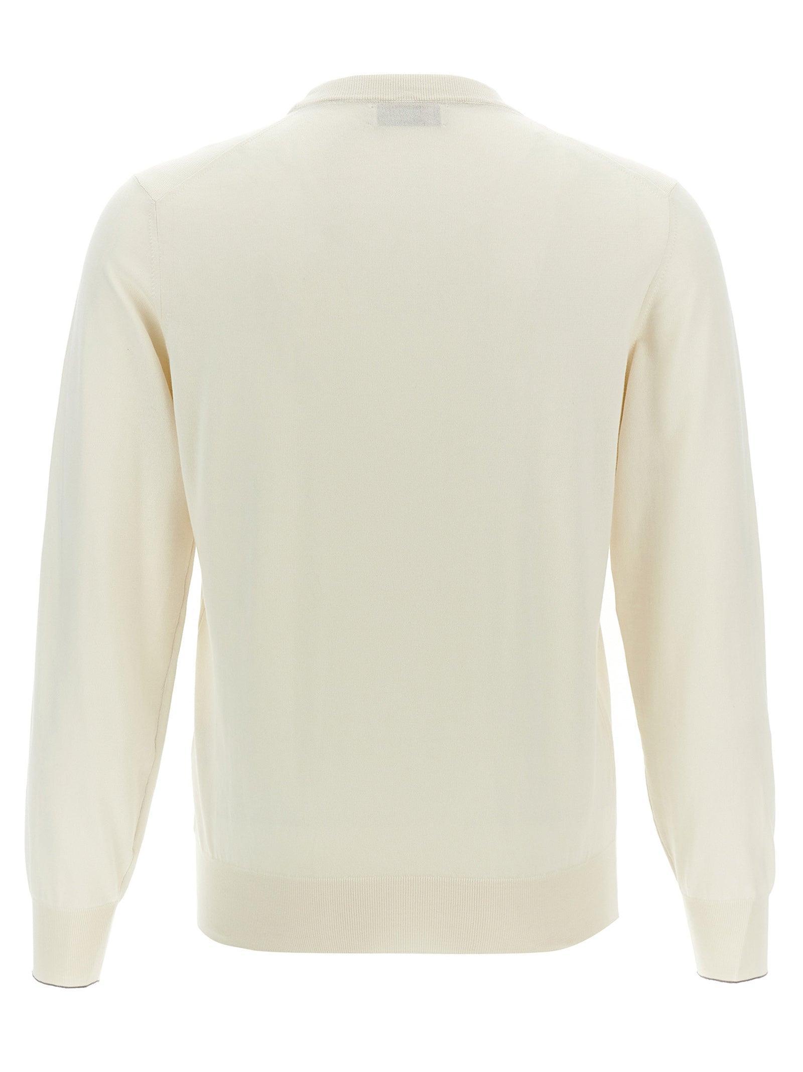 BRUNELLO CUCINELLI Cotton Sweater In White Product Image