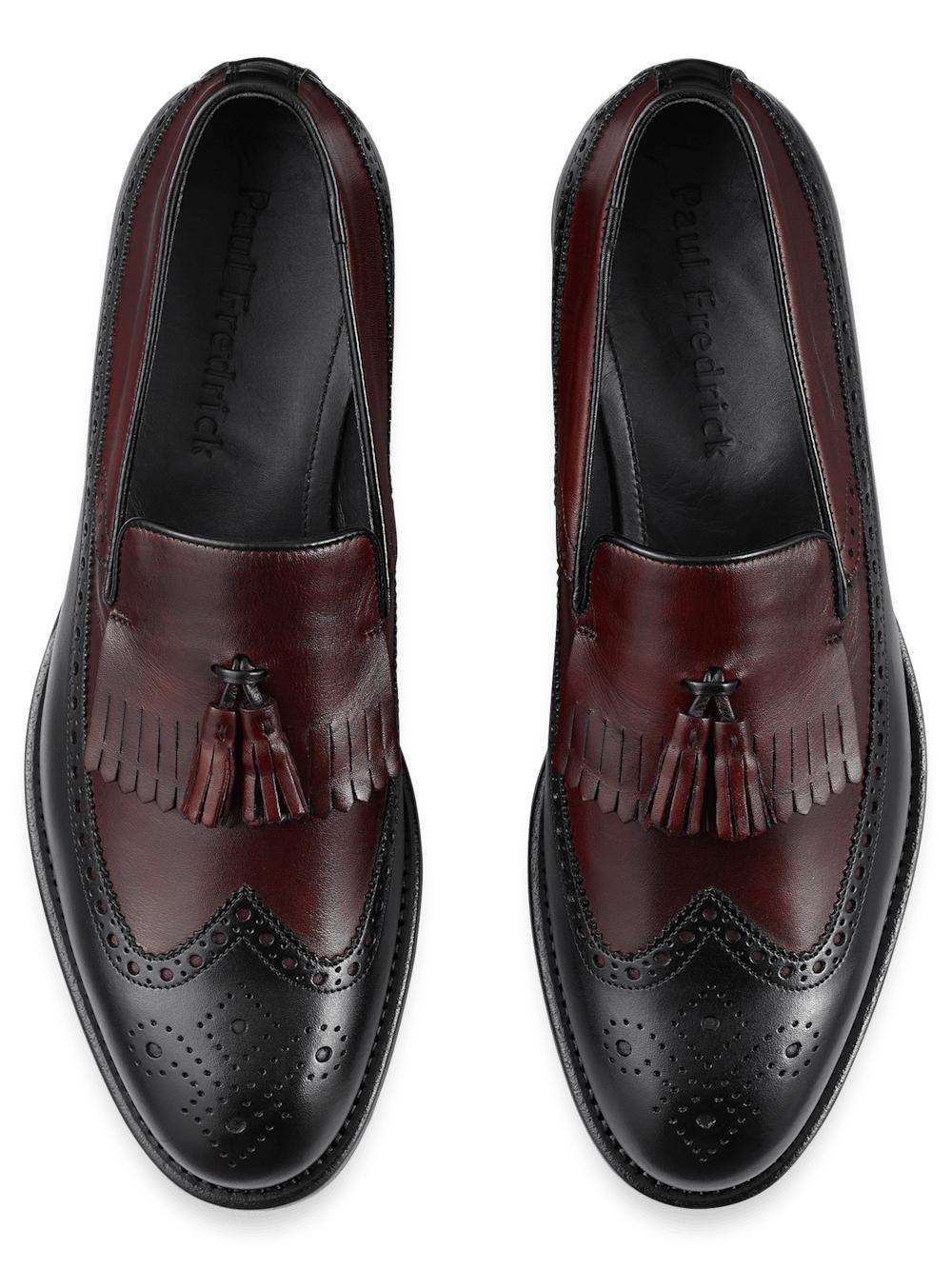 Maxwell Tassel Loafer - Black/burgundy Product Image