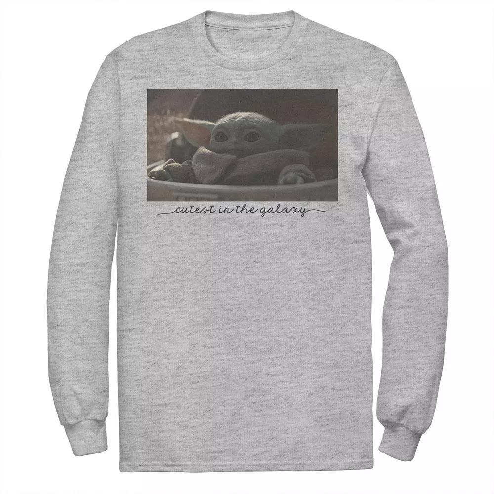 Men's Star Wars The Mandalorian The Child Cutest In The Galaxy Tee, Size: Medium, Athletic Grey Product Image