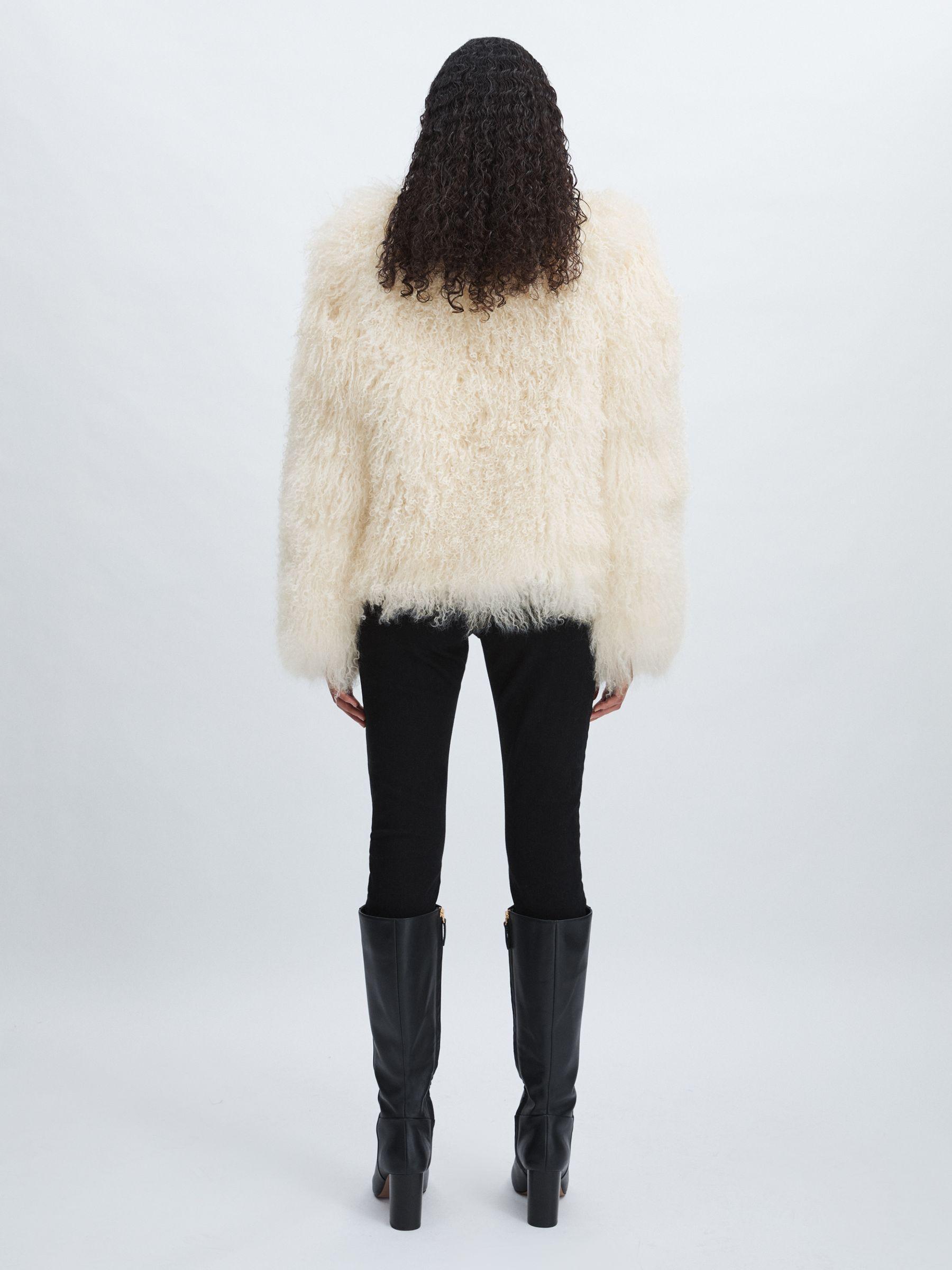 Meotine Shearling Jacket in Cream Product Image