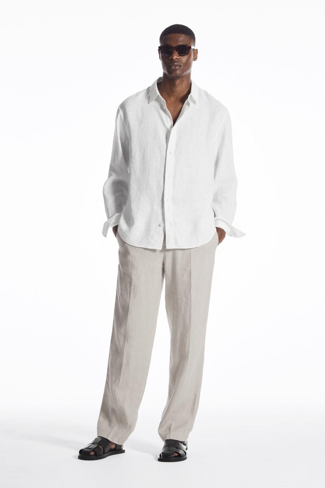 RELAXED LINEN LONG-SLEEVED SHIRT Product Image