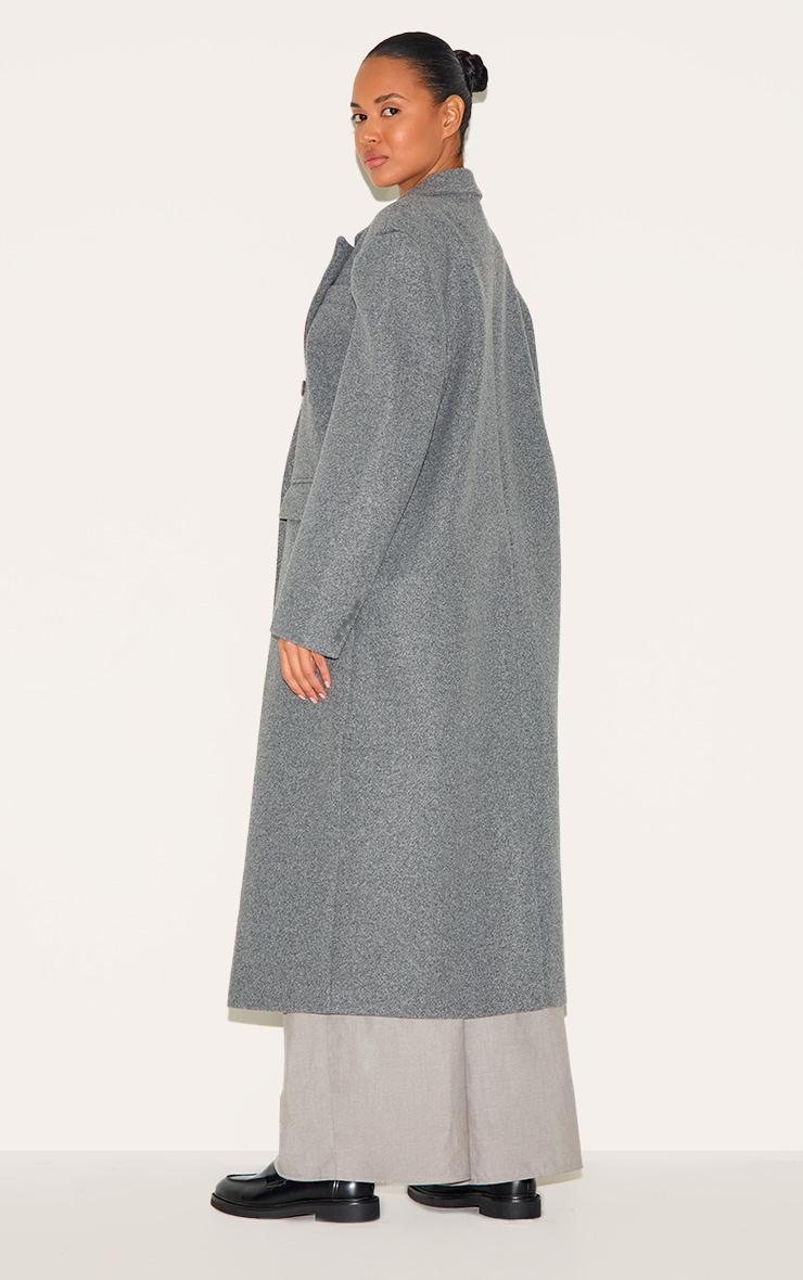 Grey Structured Extreme Oversized Double Breasted Coat Product Image