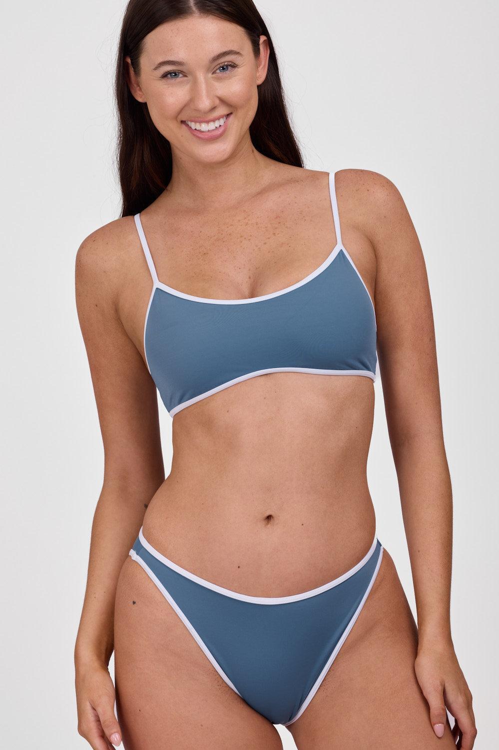 Dina Bikini Bottom - Coral Reef & White Female Product Image