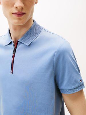 Regular Fit Interlock Zip Polo Product Image