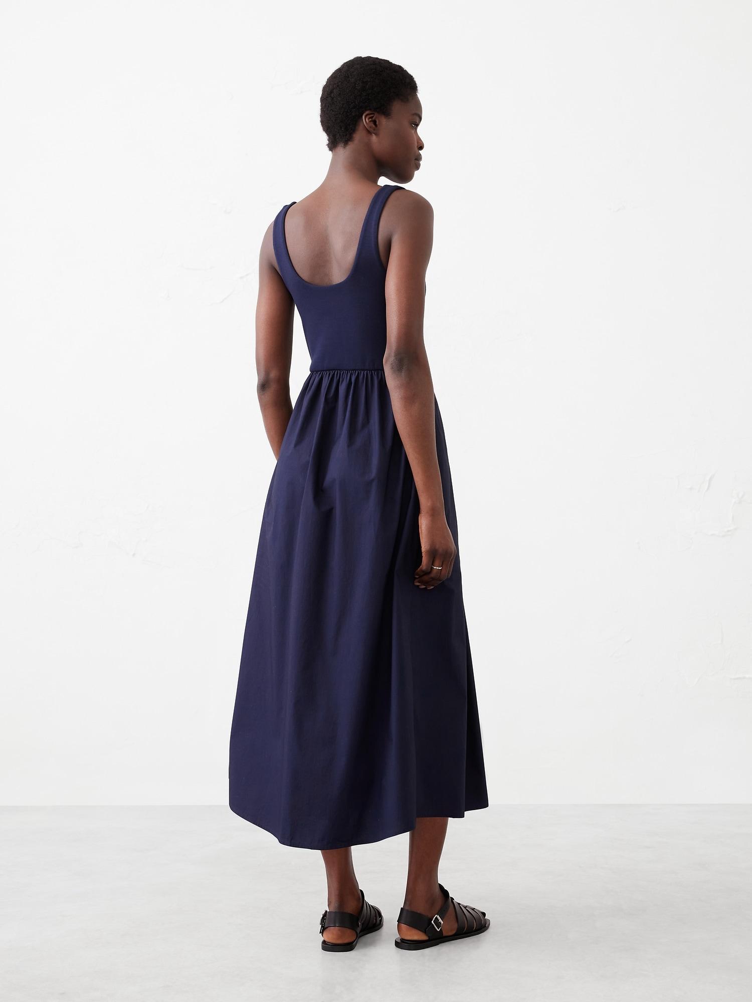 Tank Mixed Media Midi Dress Product Image