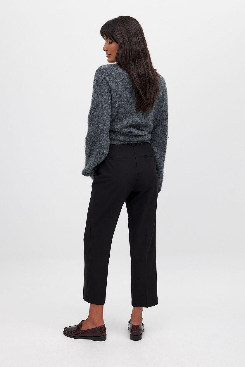 High Rise Cropped Suit Pants Product Image
