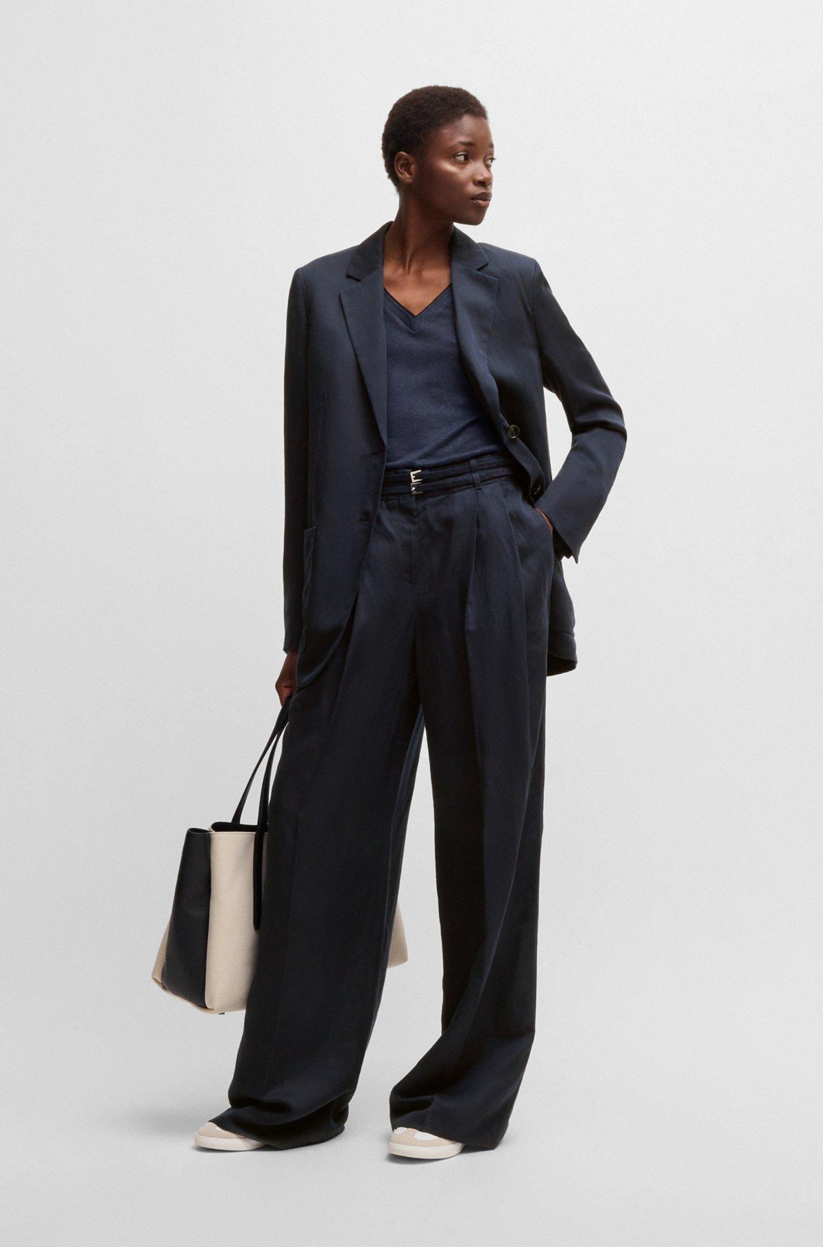 Relaxed-fit blazer with two-button closure Product Image