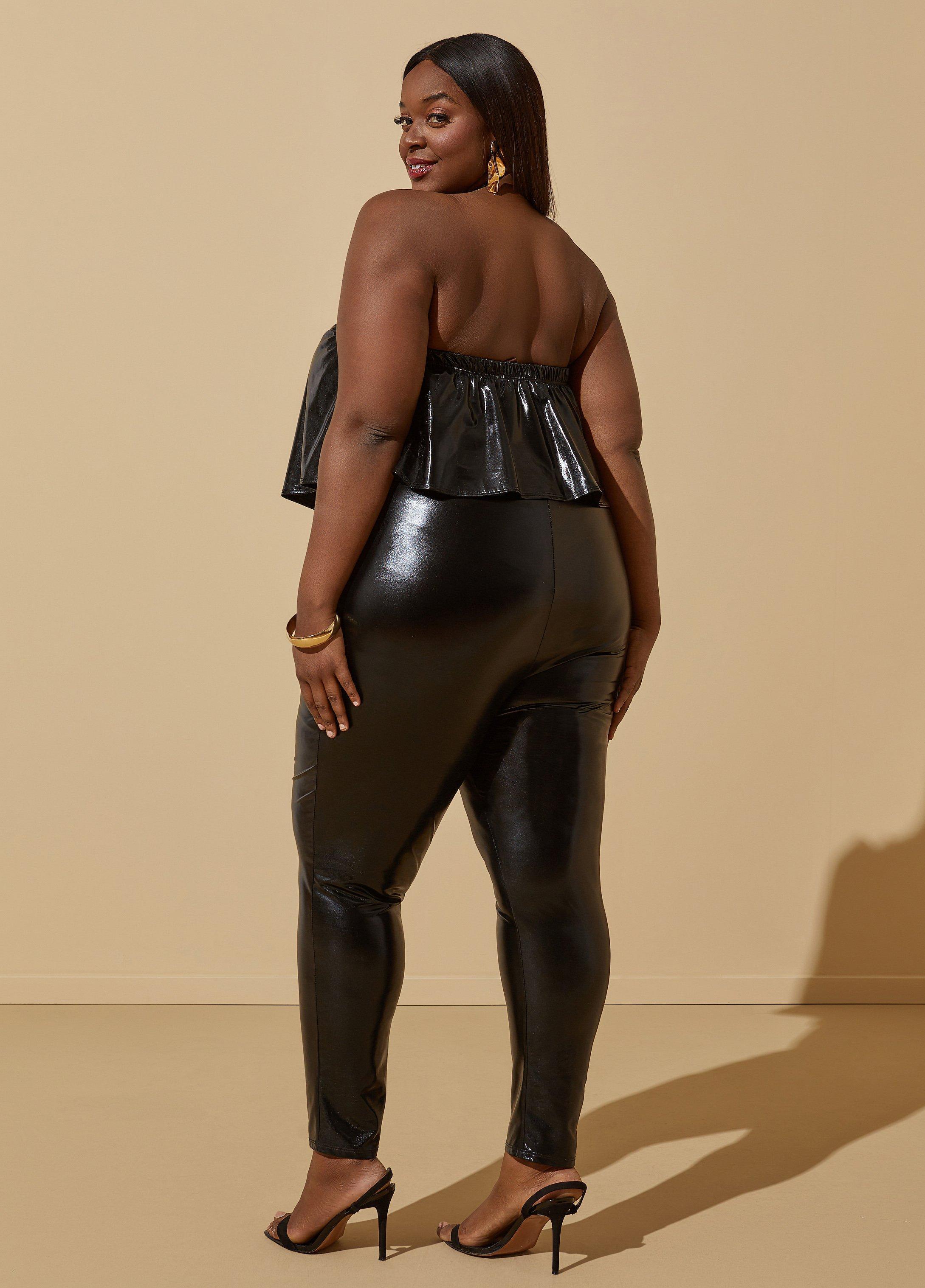 Coated Strapless Jumpsuit Product Image