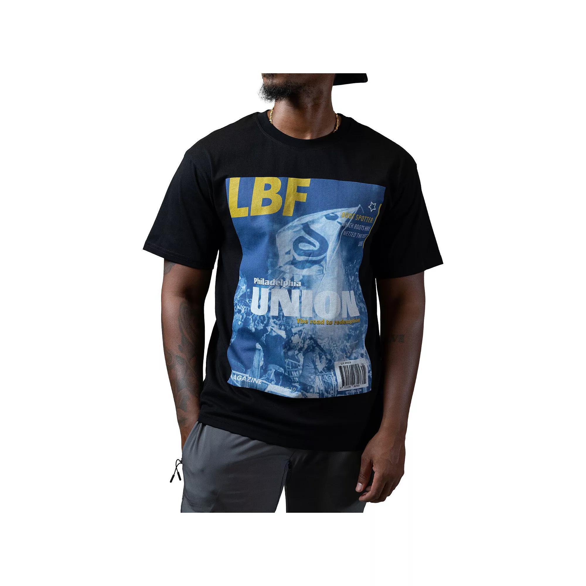 Men's Black Live Breathe Futbol x Philadelphia Union Magazine T-Shirt,  Product Image