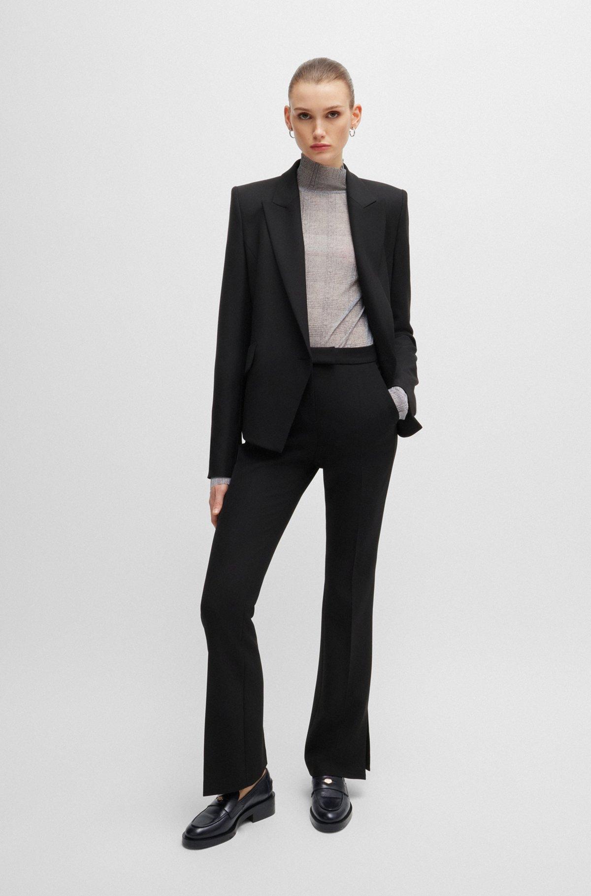 BOSS - Leather moccasins with branded hardware - Black Product Image