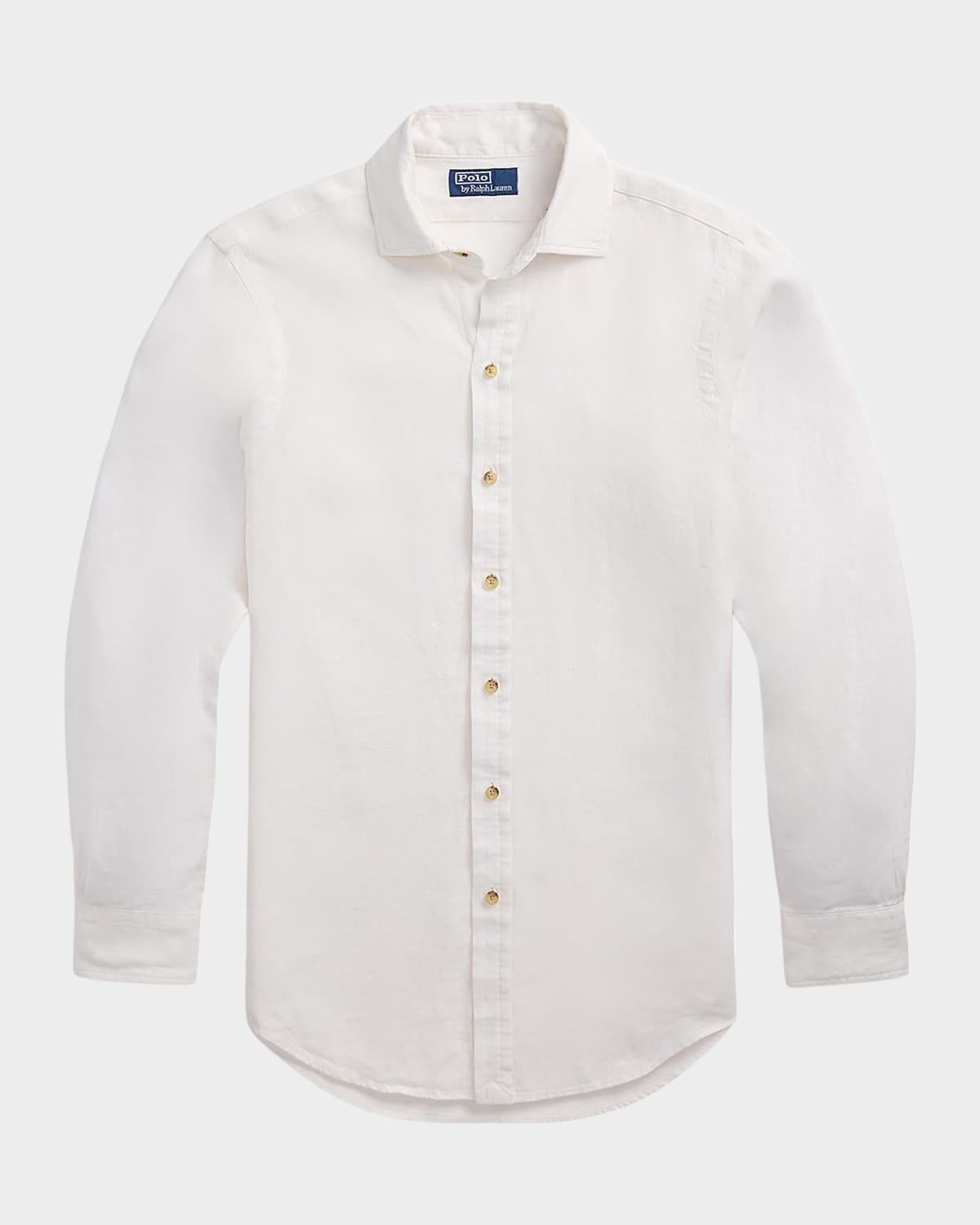 Mens Classic-Fit Linen Shirt Product Image