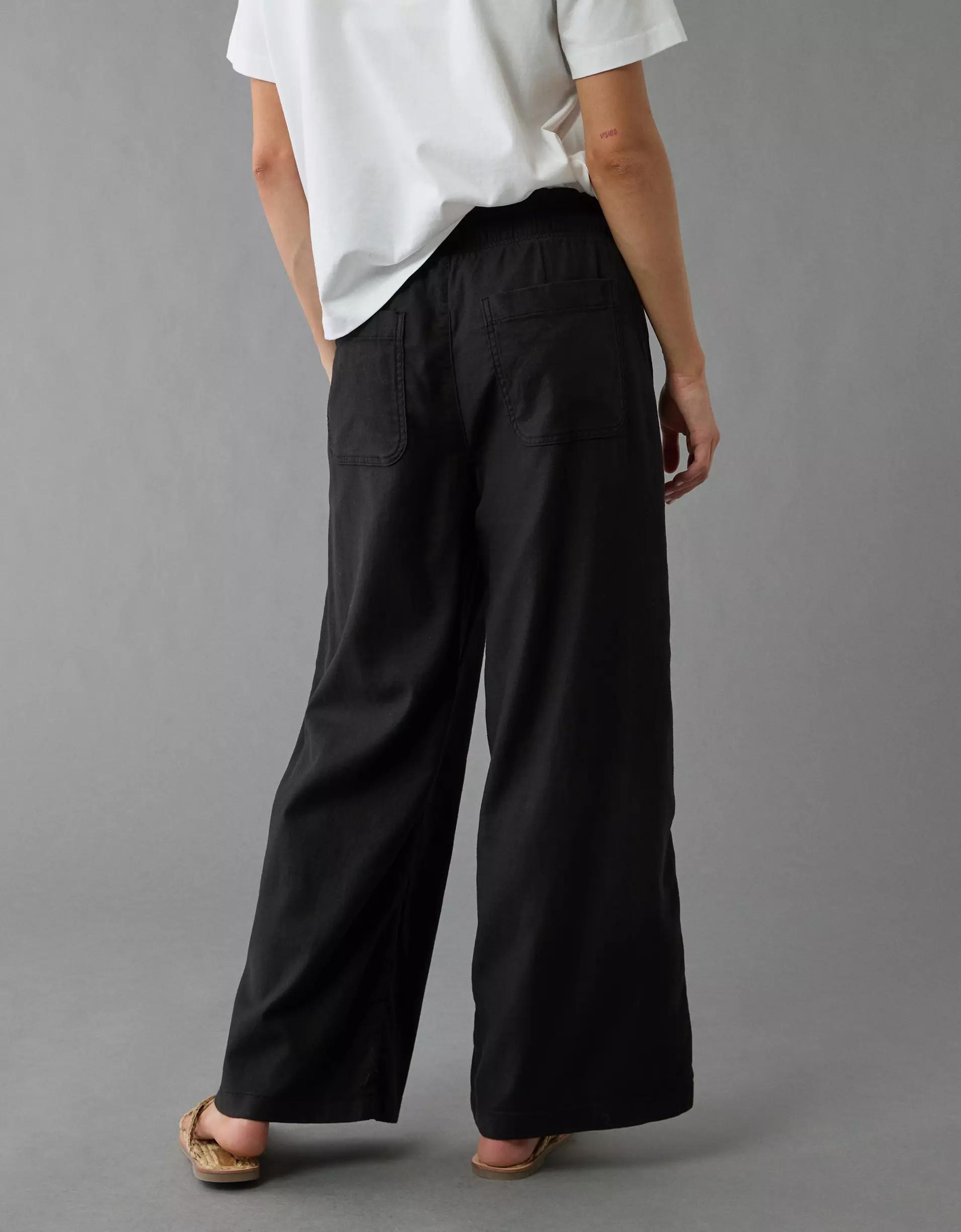 AE Dreamy Drape Linen-Blend Pull-On Pant Product Image