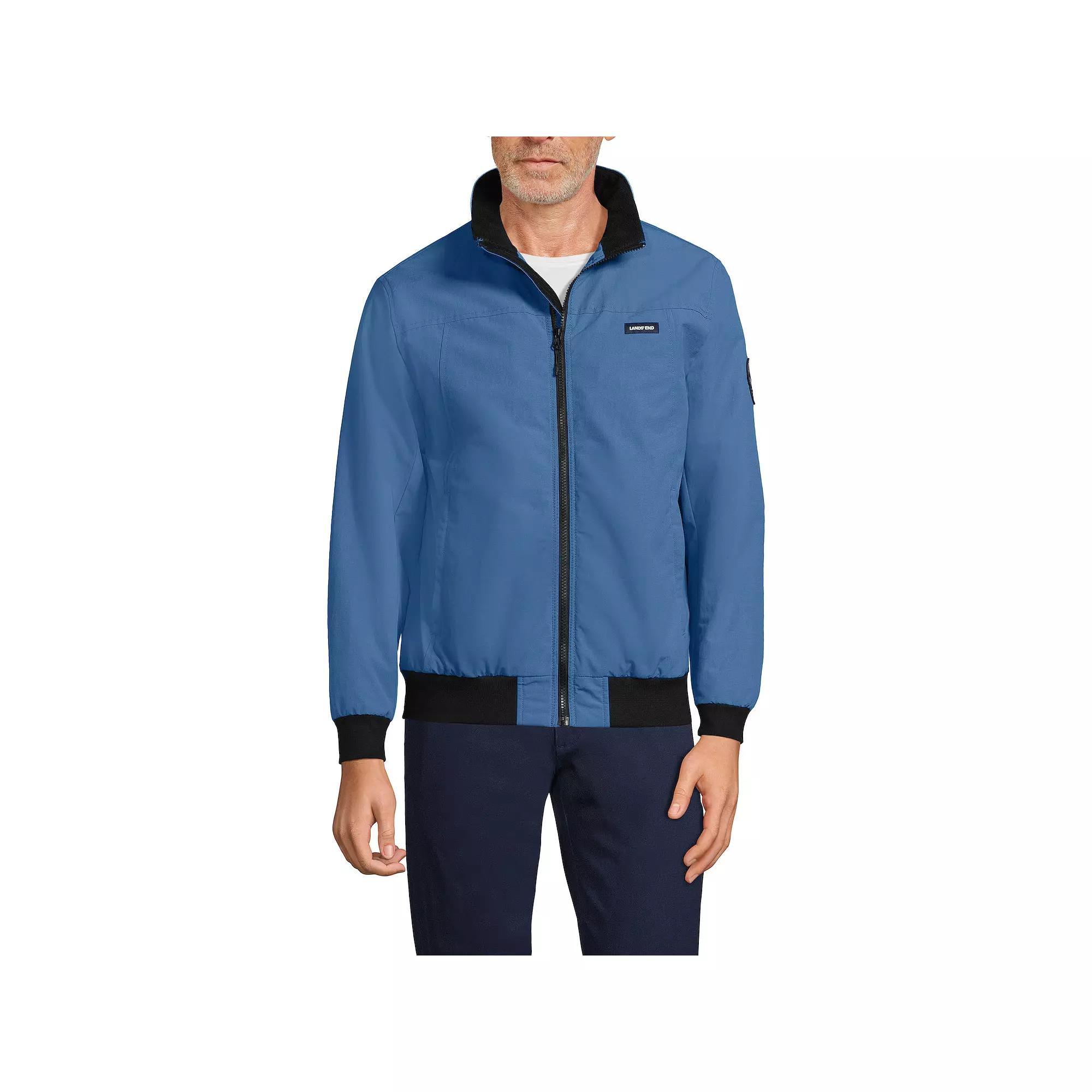 Men's Lands' End Classic Squall Bomber Jacket, Size: XXL, Mariner Blue Product Image