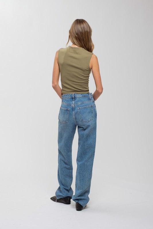 Mockneck Cropped Tanks Product Image