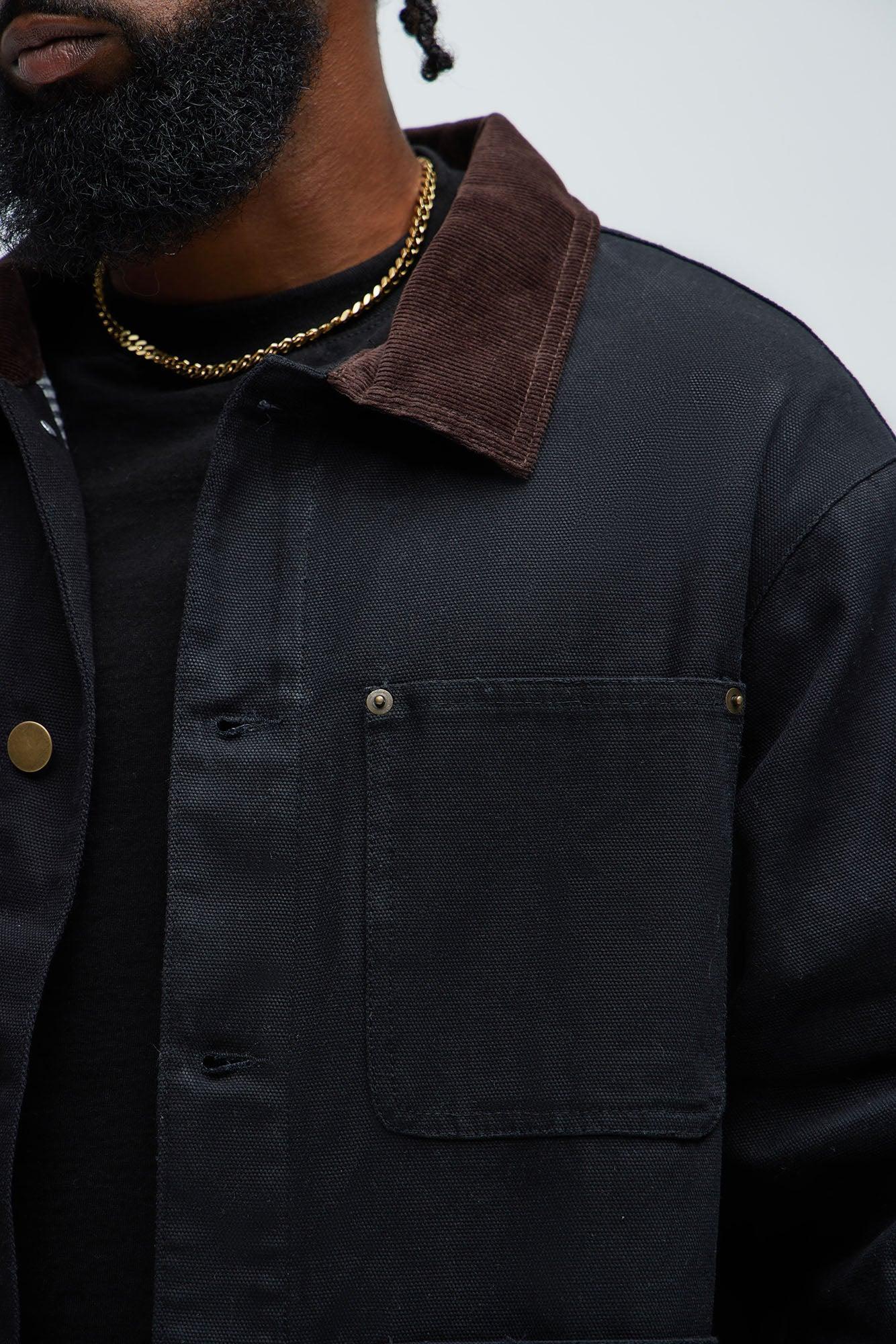Alexander Utility Canvas Chore Jacket - Black Product Image