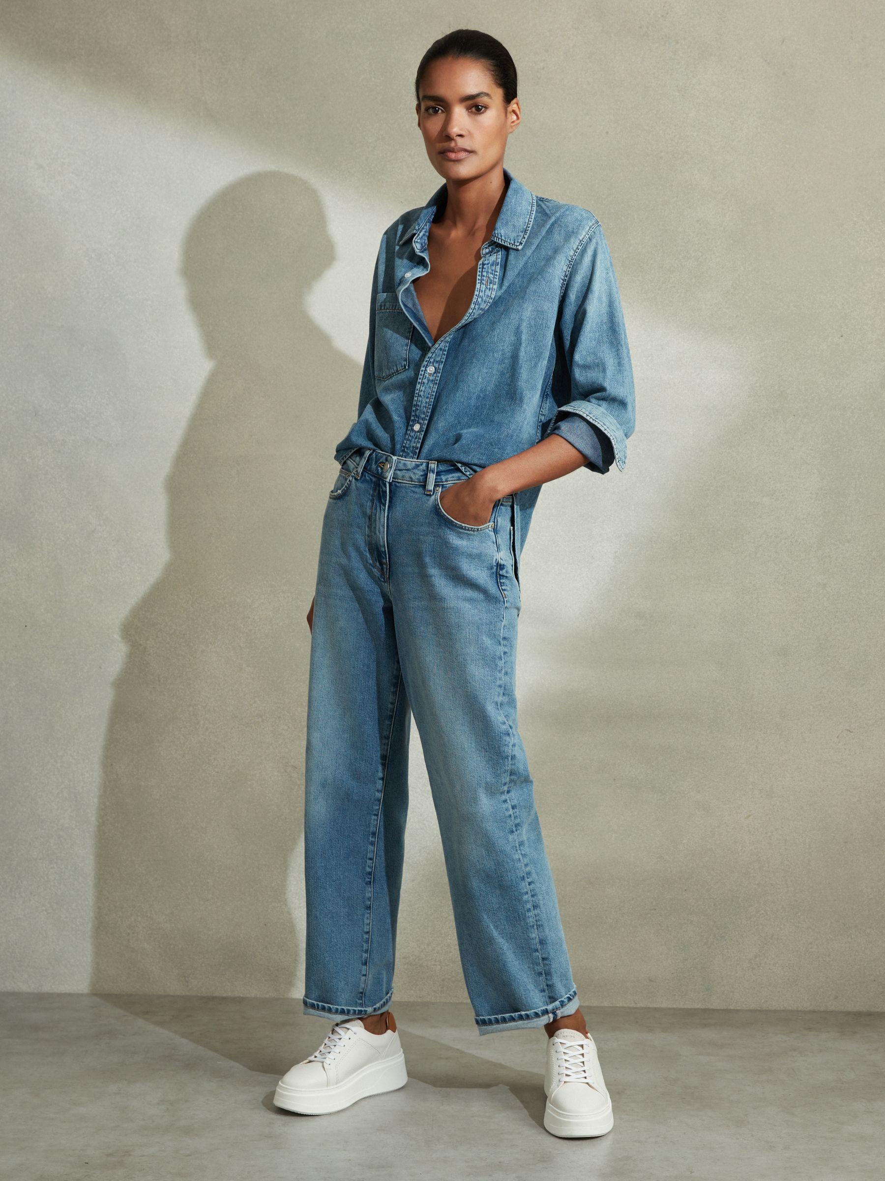 Chunky Leather Trainers in White Product Image