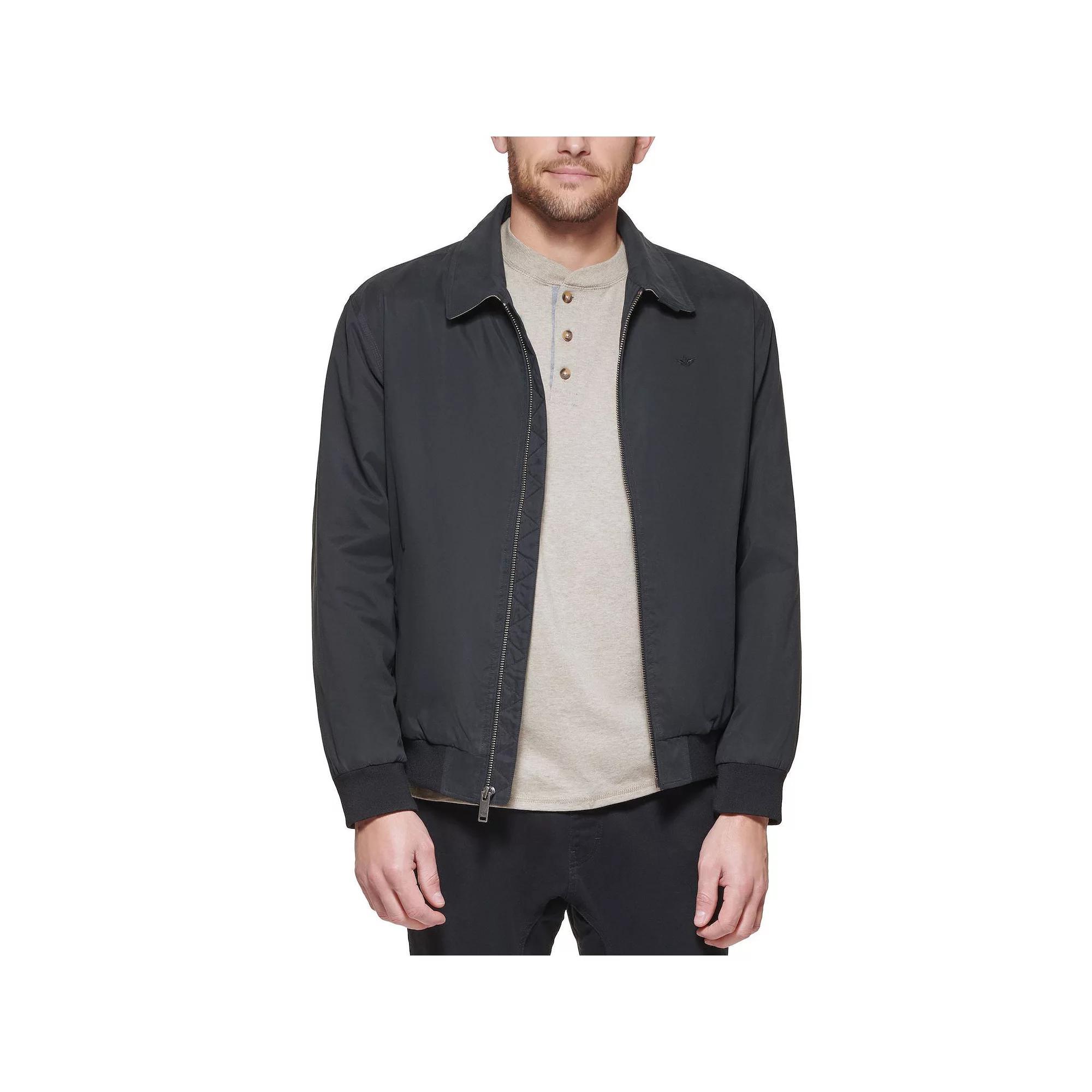 Men's Dockers® Micro-Twill Golf Bomber Jacket, Size: Medium, Black Product Image