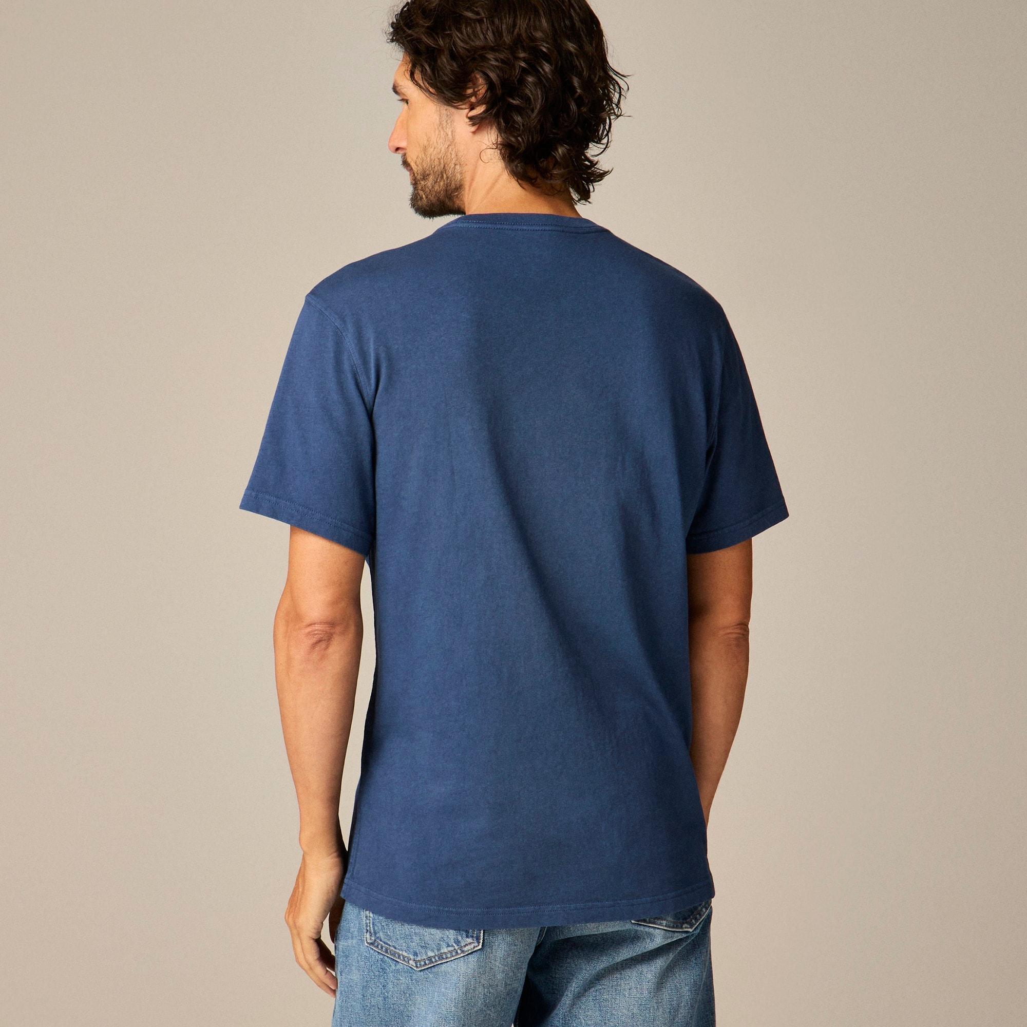 Vintage-wash cotton pocket T-shirt Product Image