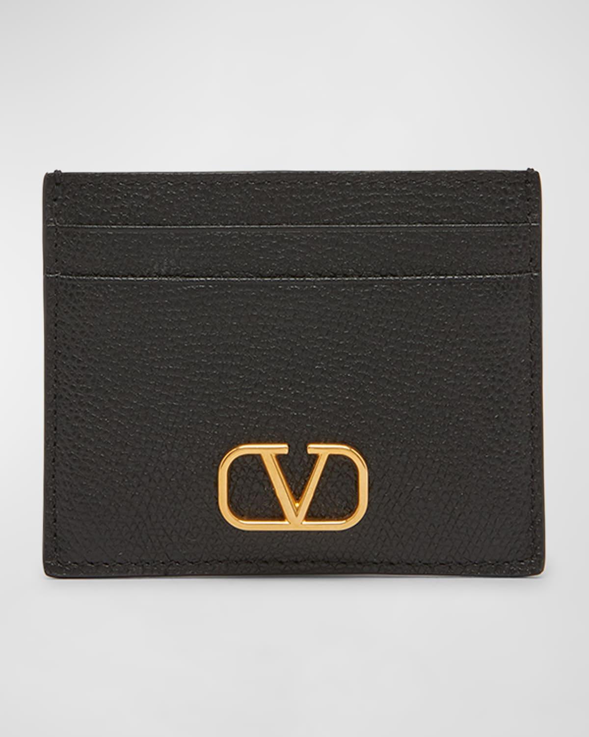 Womens Vlogo Signature Grainy Calfskin Cardholder Product Image