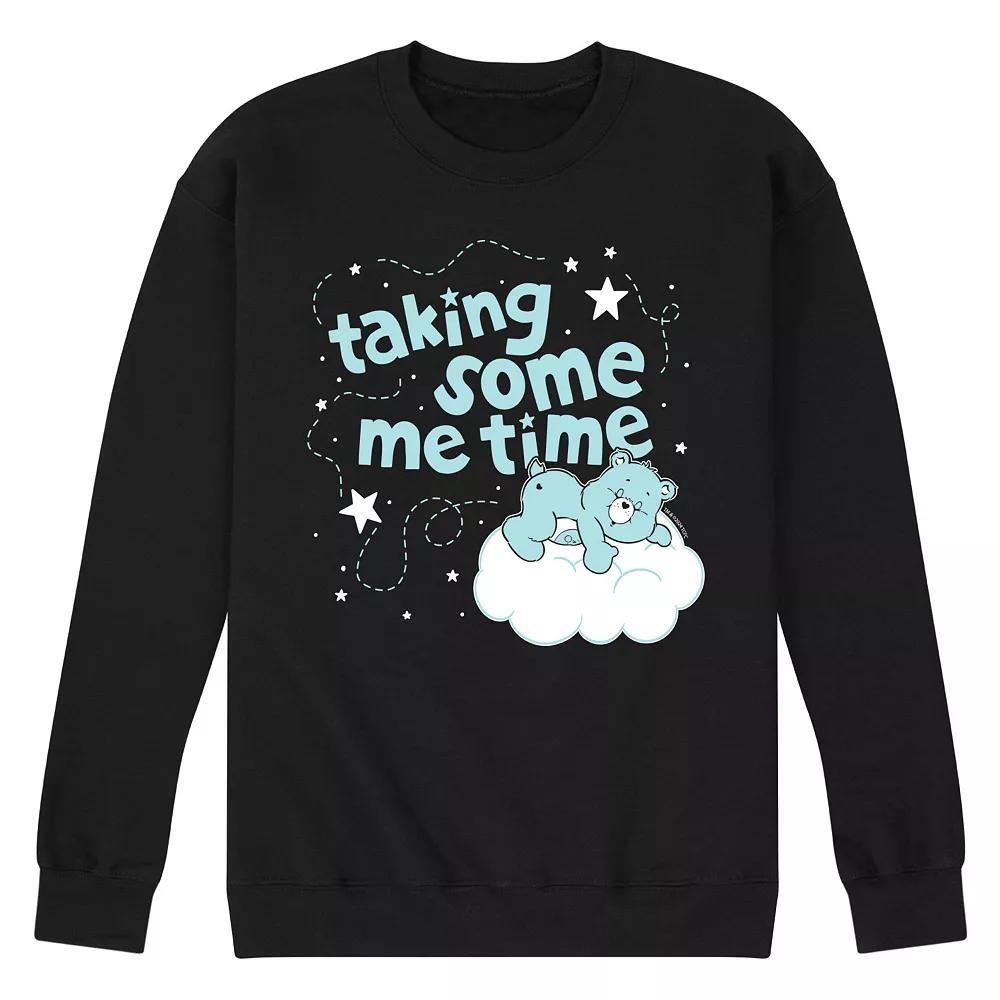 Men's Care Bears Taking Some Me Time Fleece Sweatshirt, Size: Large, Black Product Image