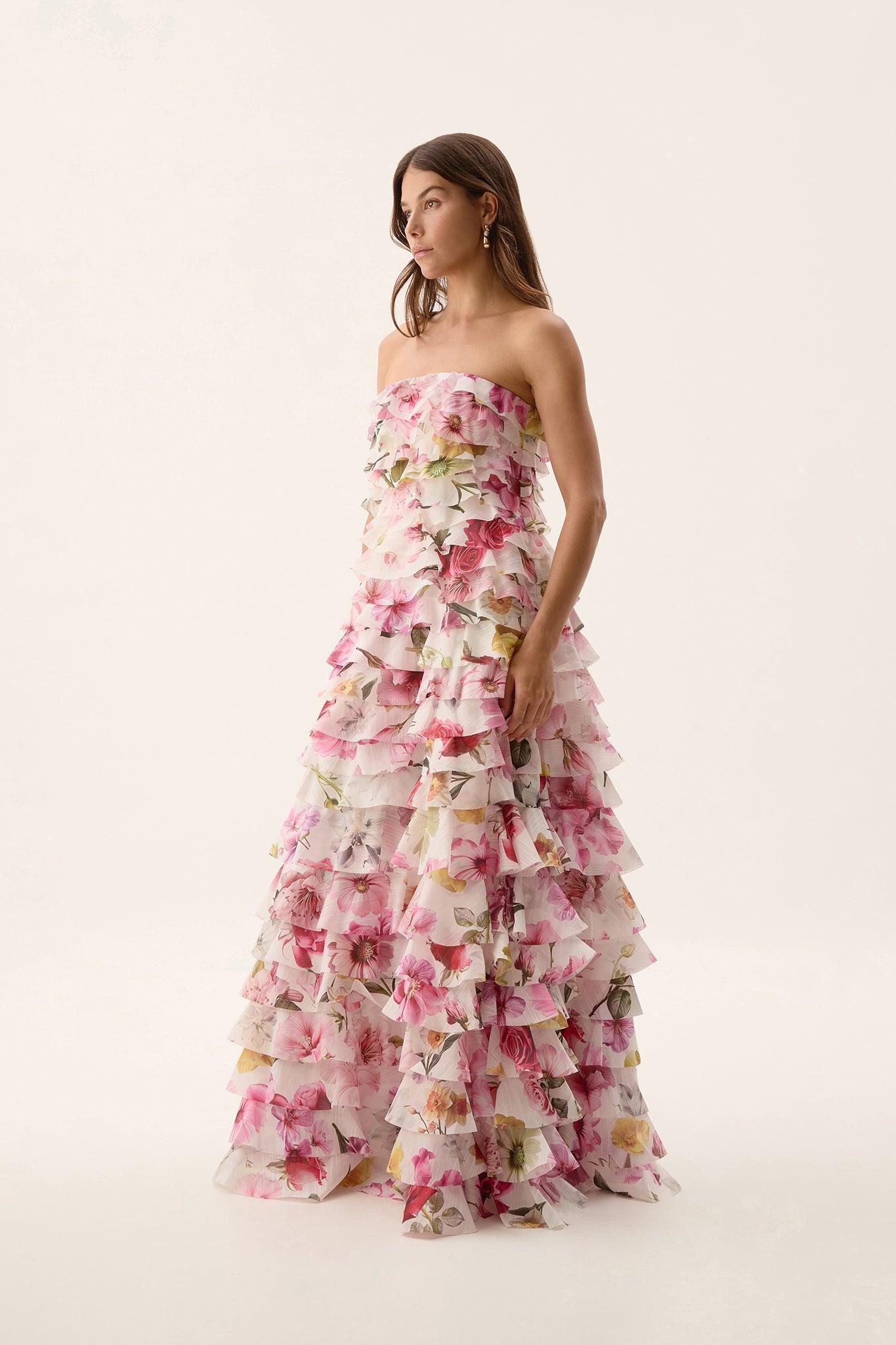 Fleur Pleated Gown Product Image