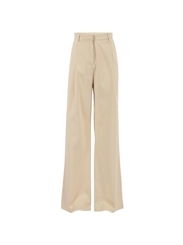 Solid High Rise Tailored Pants Product Image