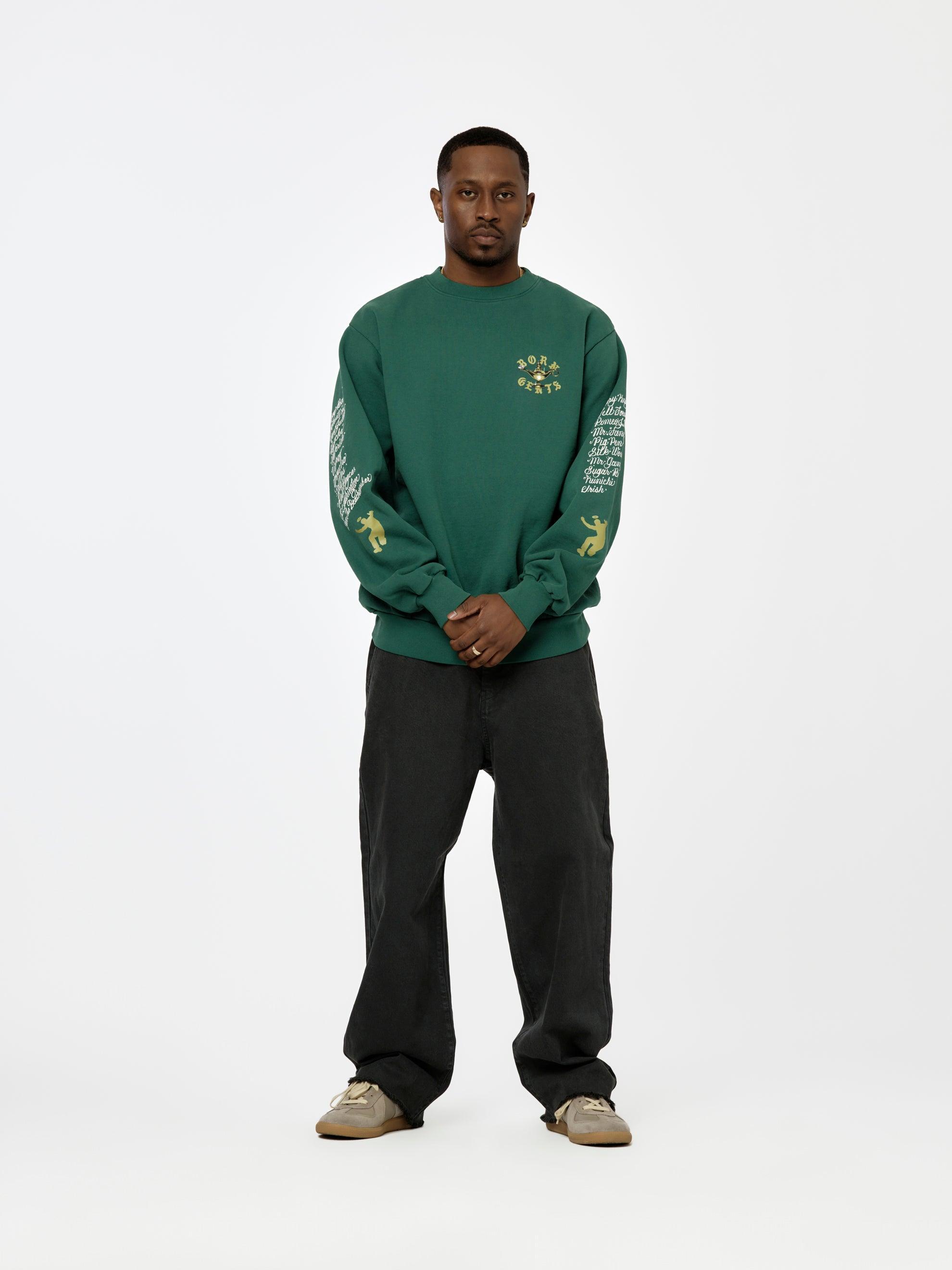 BXR + UNION GENTS OF DESIRE RULES CREWNECK (Emerald Green) Product Image