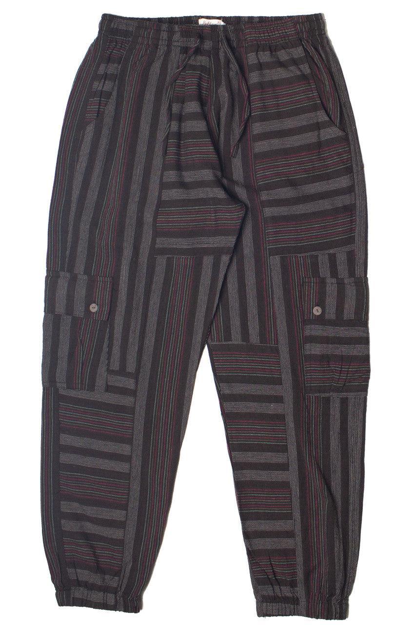 Striped Cargo Joggers Product Image