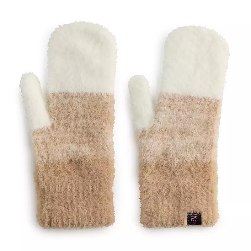 Womens Cuddl Duds Feather Knit Mittens Product Image