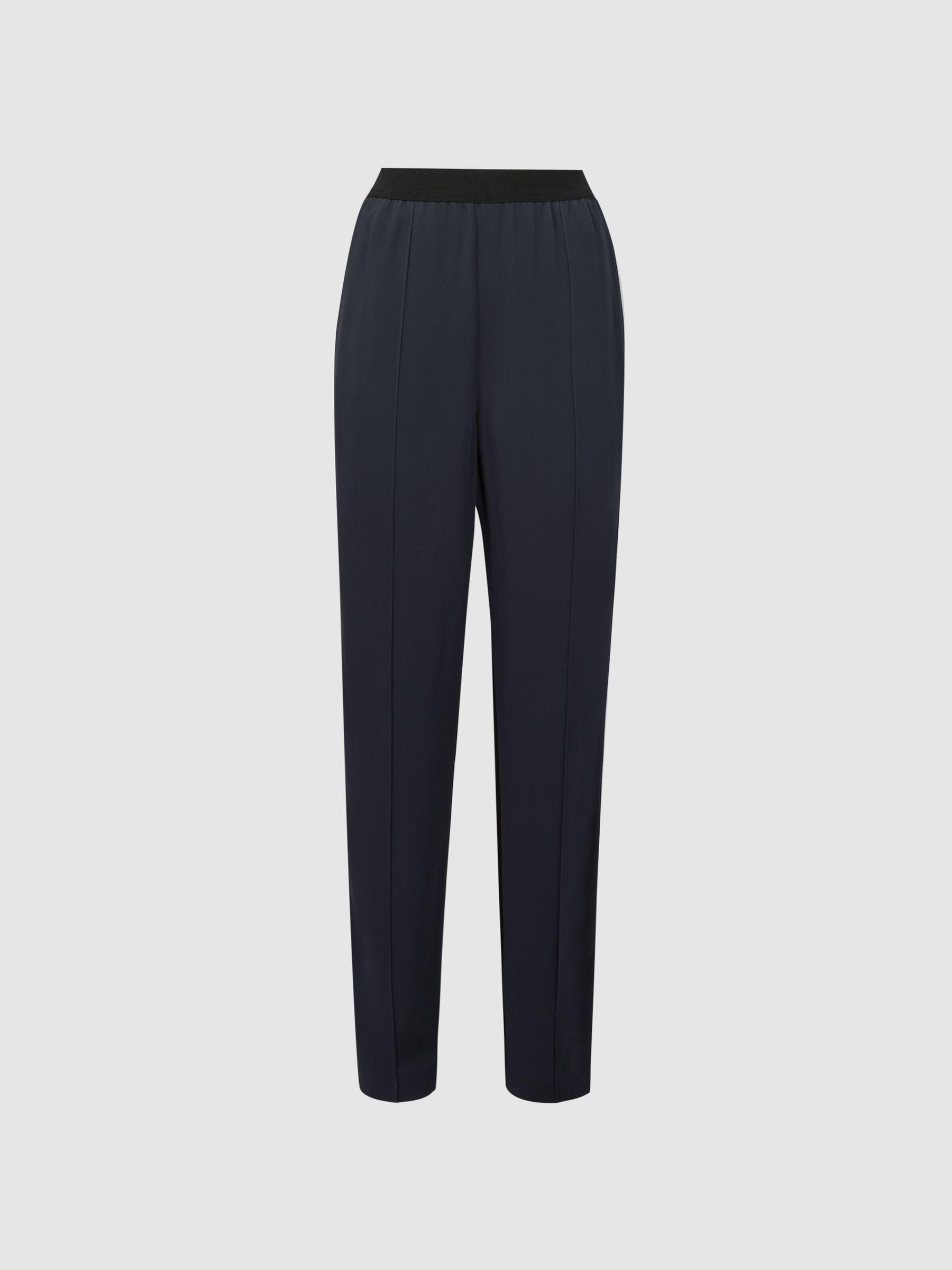 Tapered Split Hem Trousers in Black Product Image