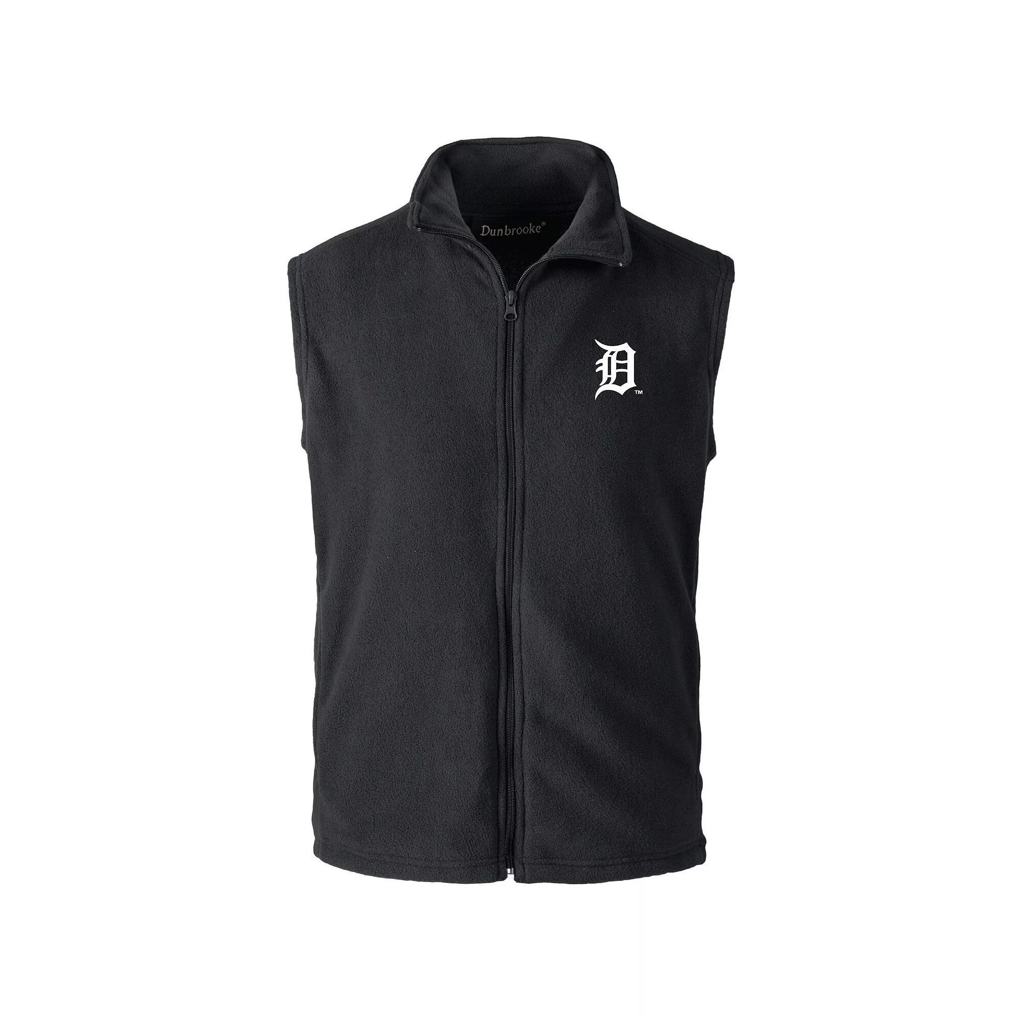 Men's Dunbrooke  Black Detroit Tigers Full-Zip Vest, Size: Medium Product Image