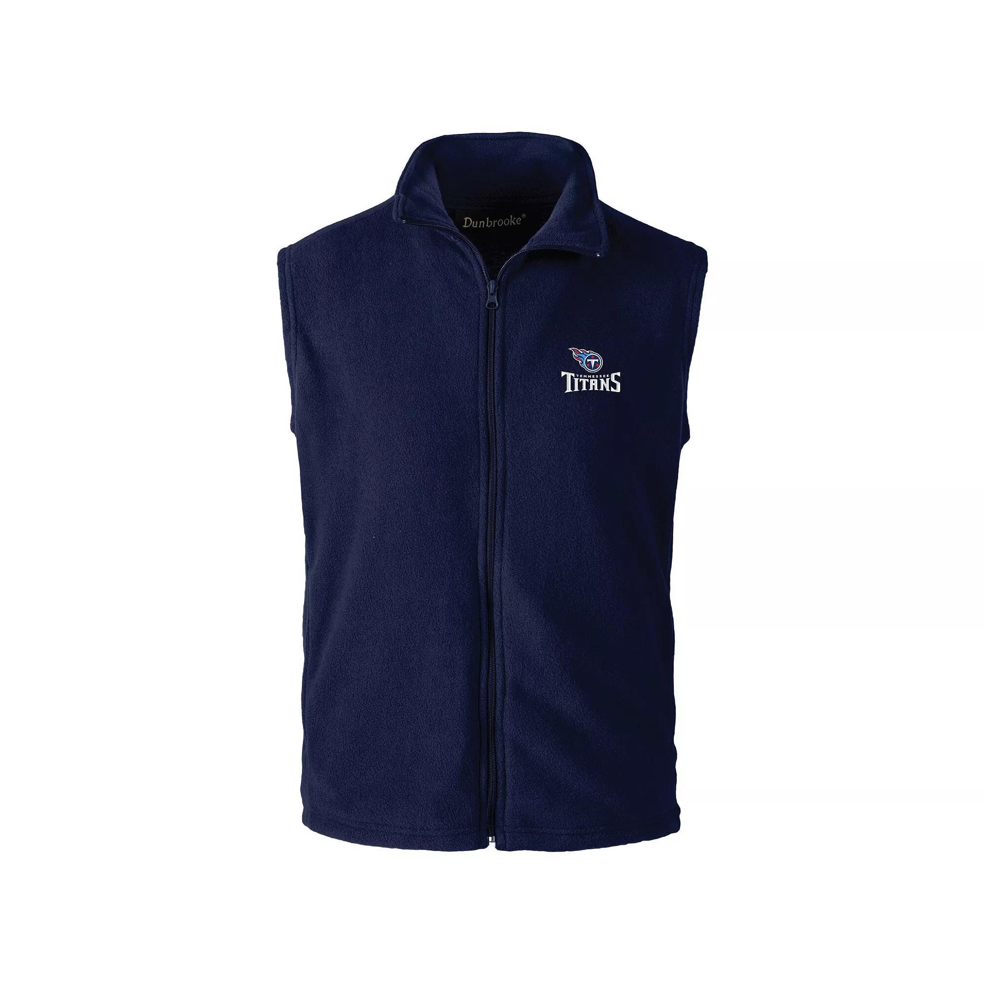 Men's Navy Tennessee Titans Houston Fleece Full-Zip Vest,  Product Image