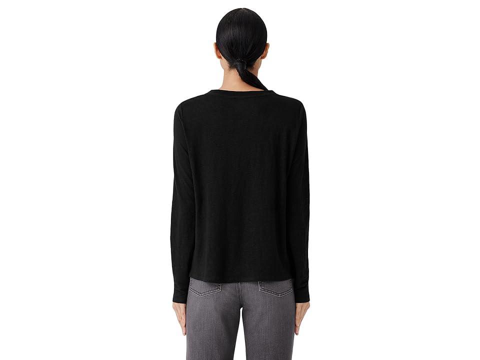 Eileen Fisher Crew Neck Long Sleeve Tee Women's Clothing Product Image