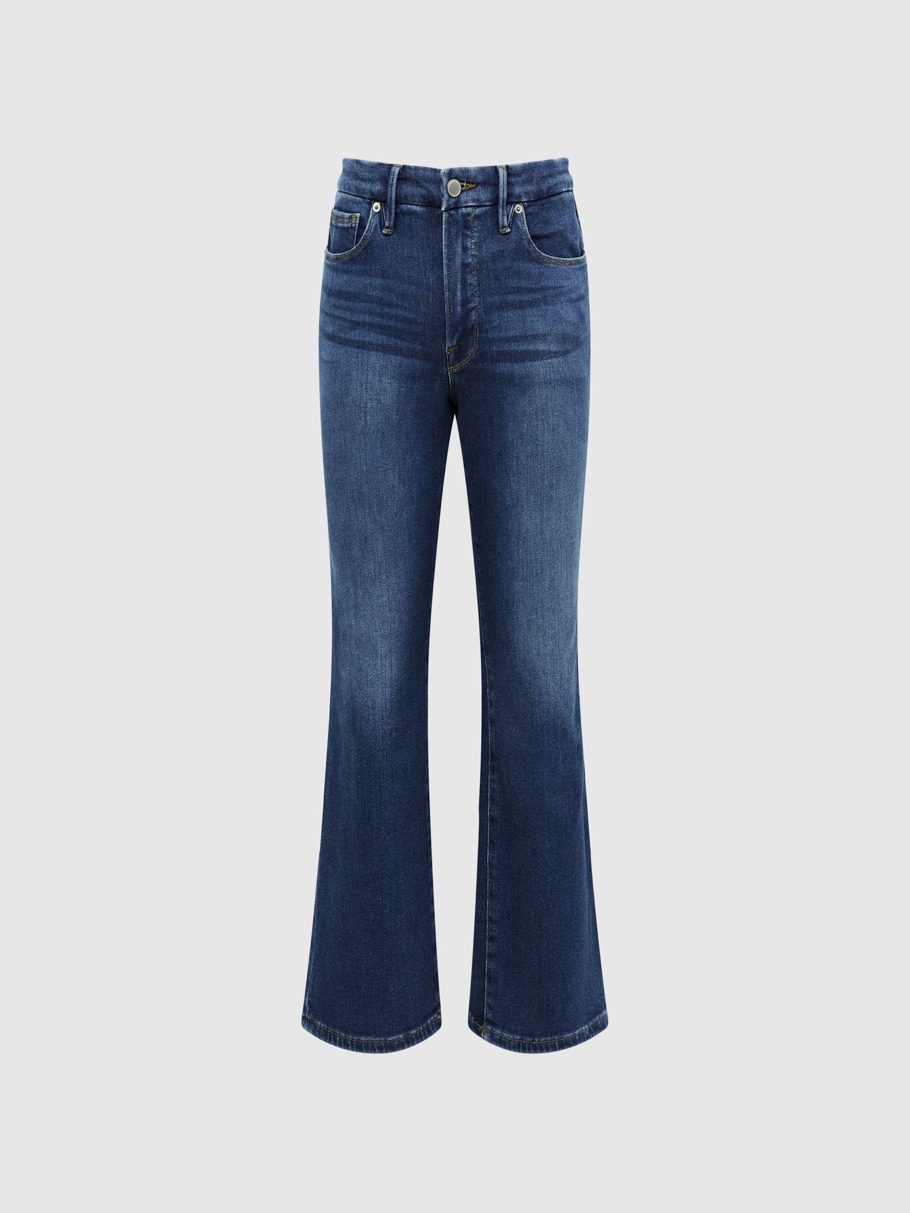 Mini Good Legs Crop Bootleg Jeans in Dark Blue Product Image